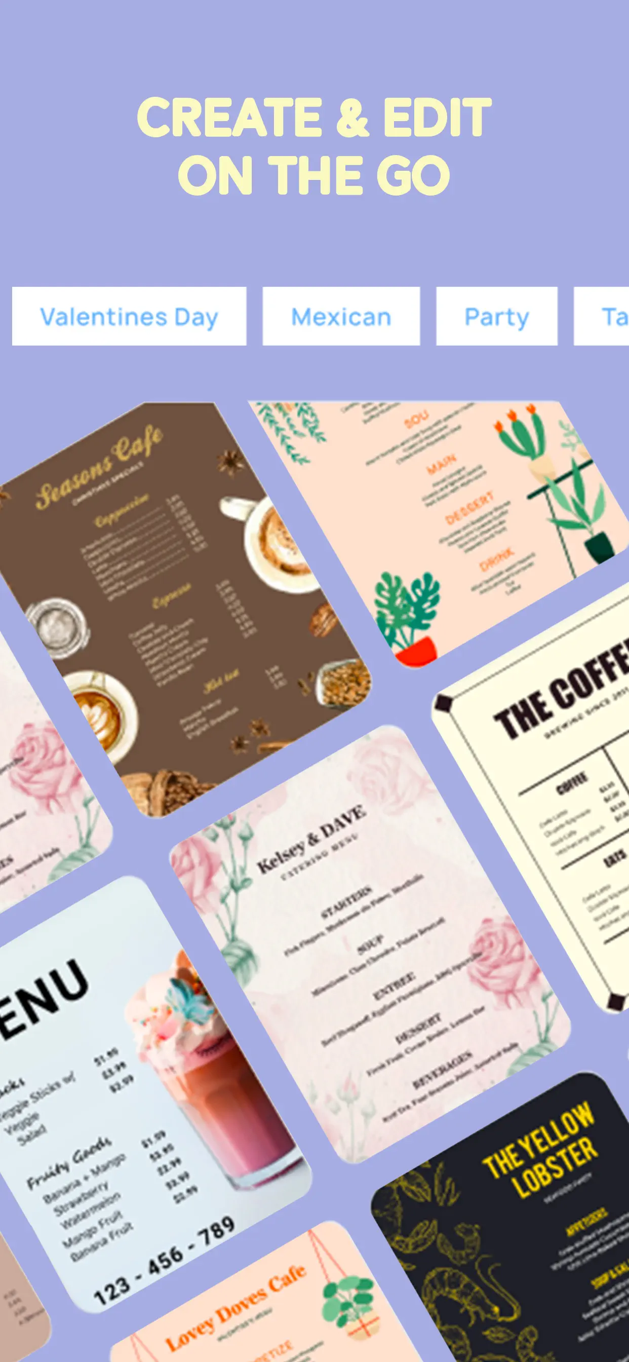 Menu Maker: Design Creator App Store screenshot 3