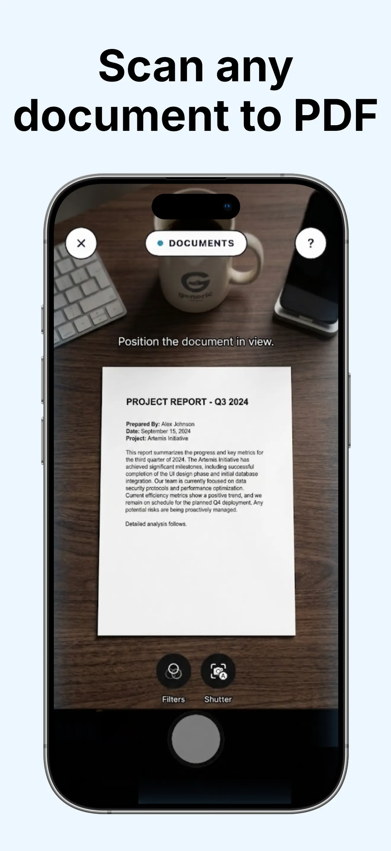 PDF & Document Scanner. App Store screenshot 1