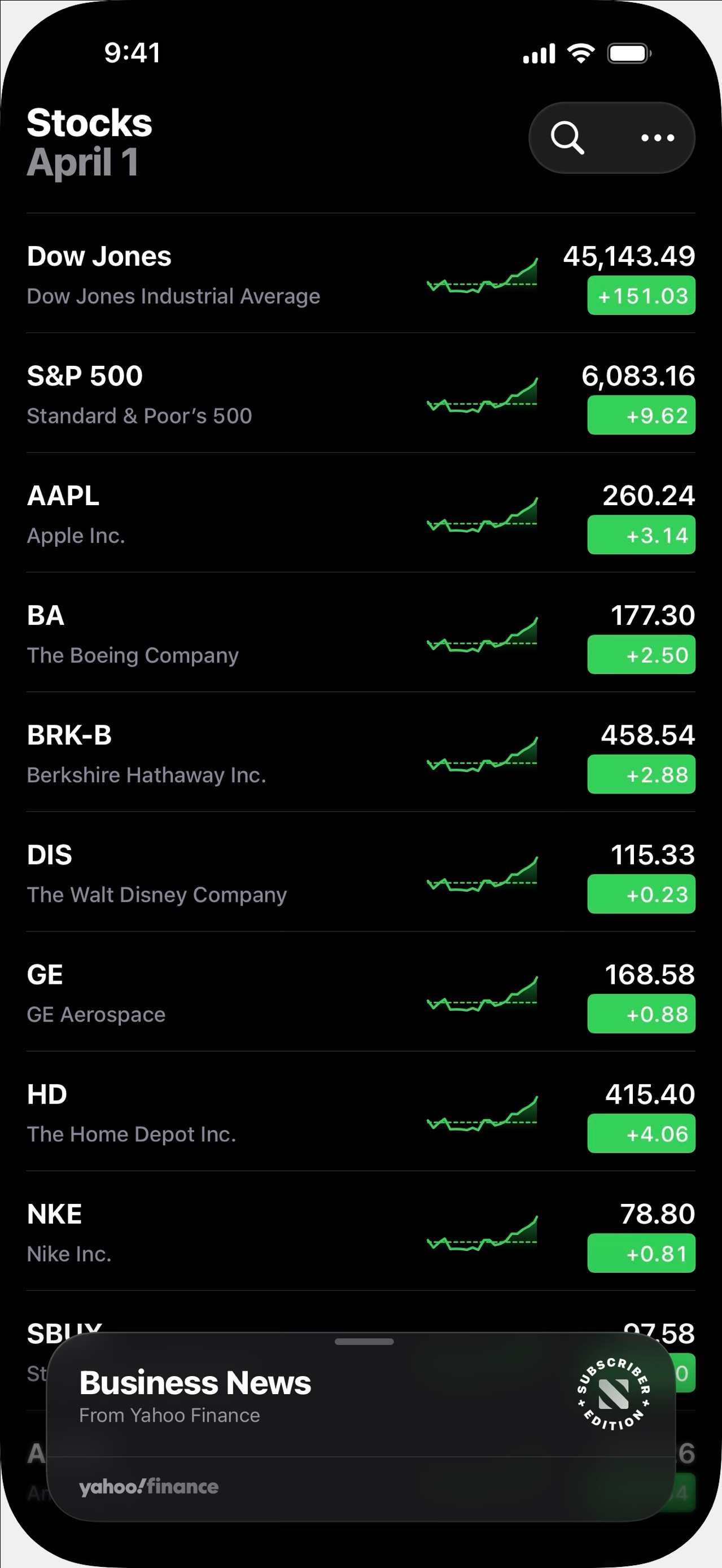 Stocks App Store screenshot 2