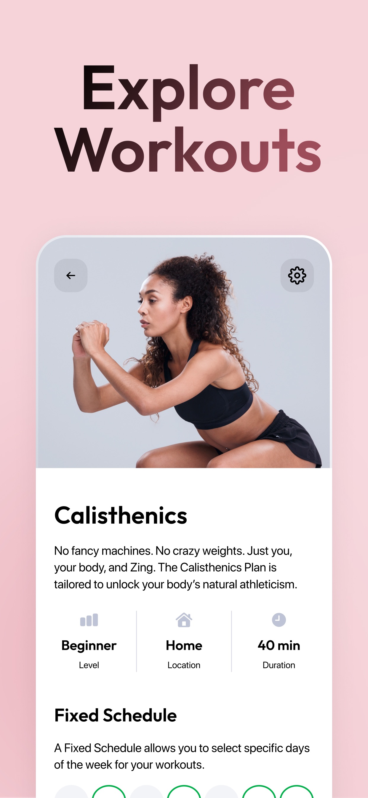 Zing AI: Home & Gym Workouts App Store screenshot 3