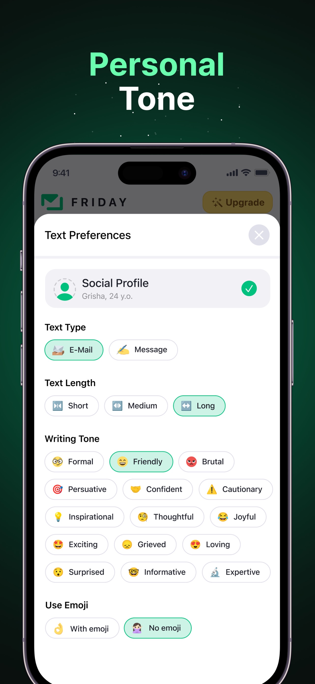 Friday AI Email Writer App Store screenshot 2