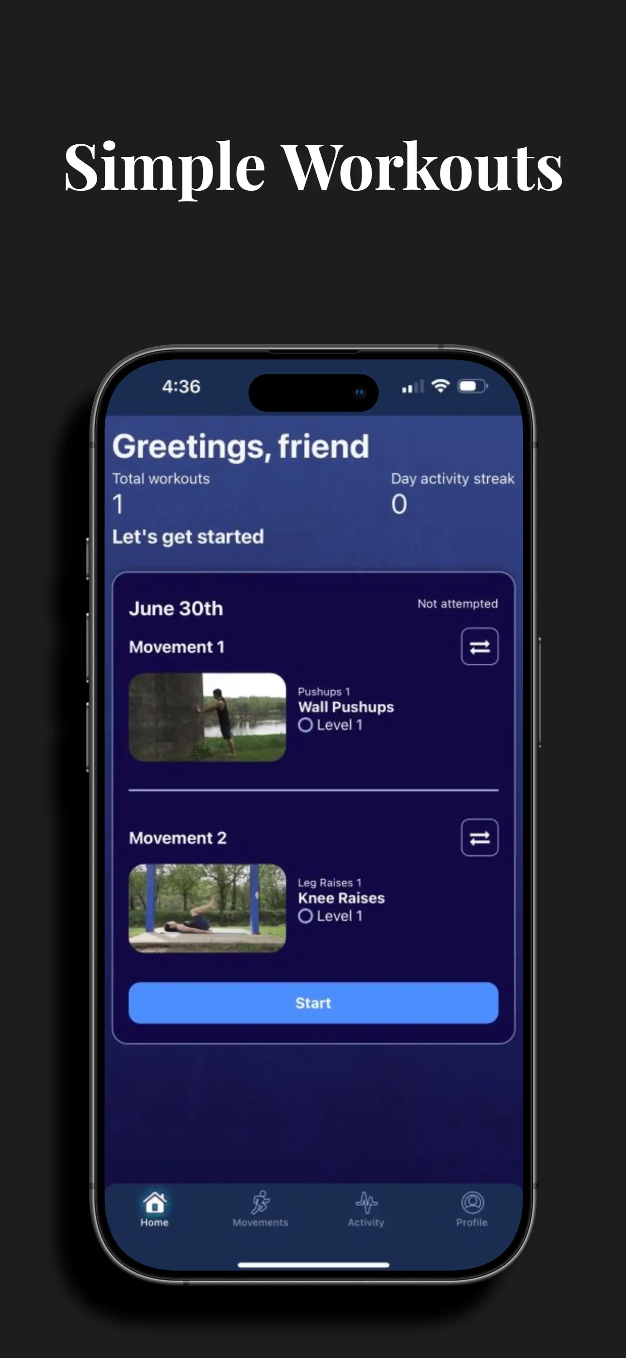 Hybrid Calisthenics App Store screenshot 2