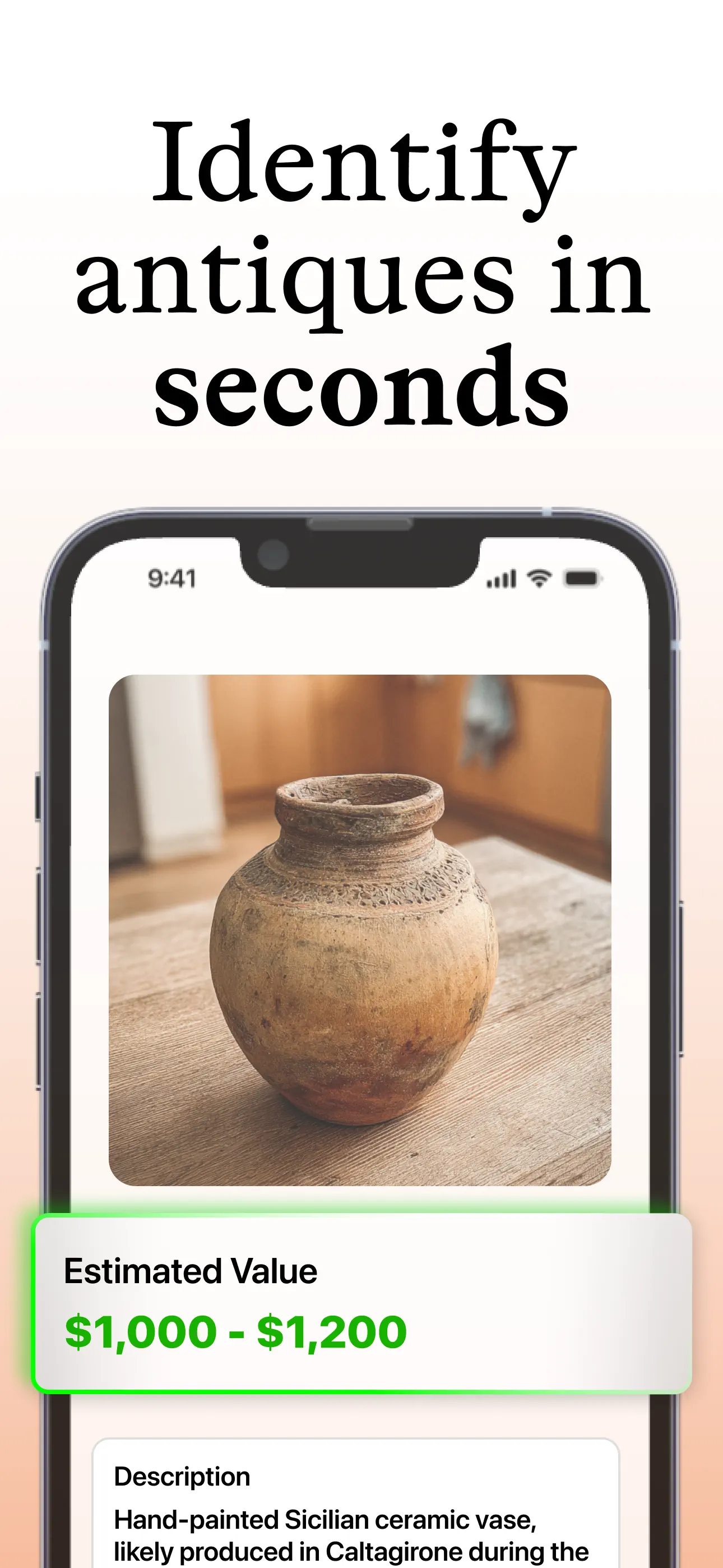Antique Identifier - Relic App Store screenshot 1