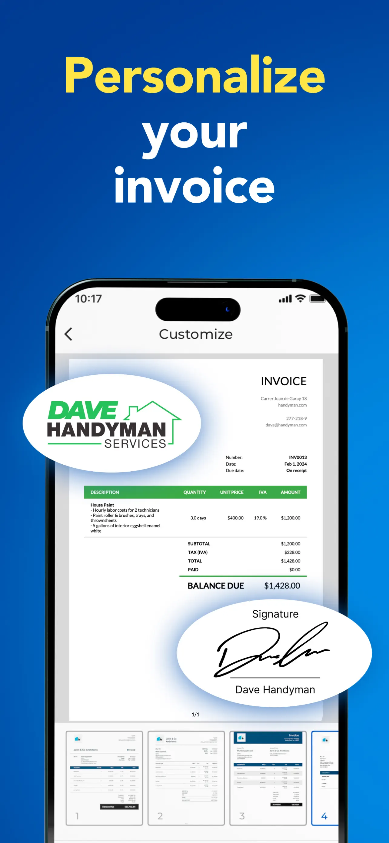 Invoice Maker - Invoice Fly App Store screenshot 3