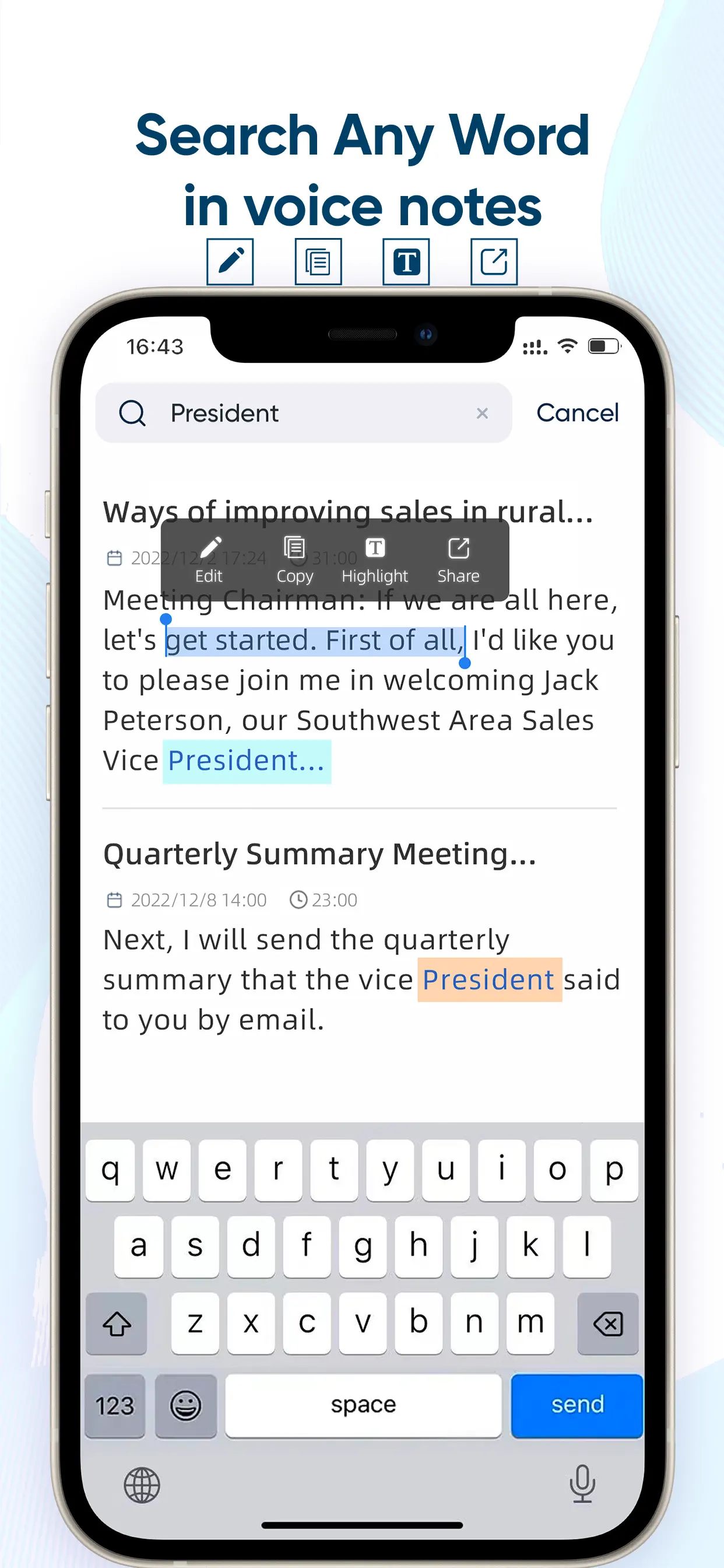 iRecord: Transcribe Voice Memo App Store screenshot 3