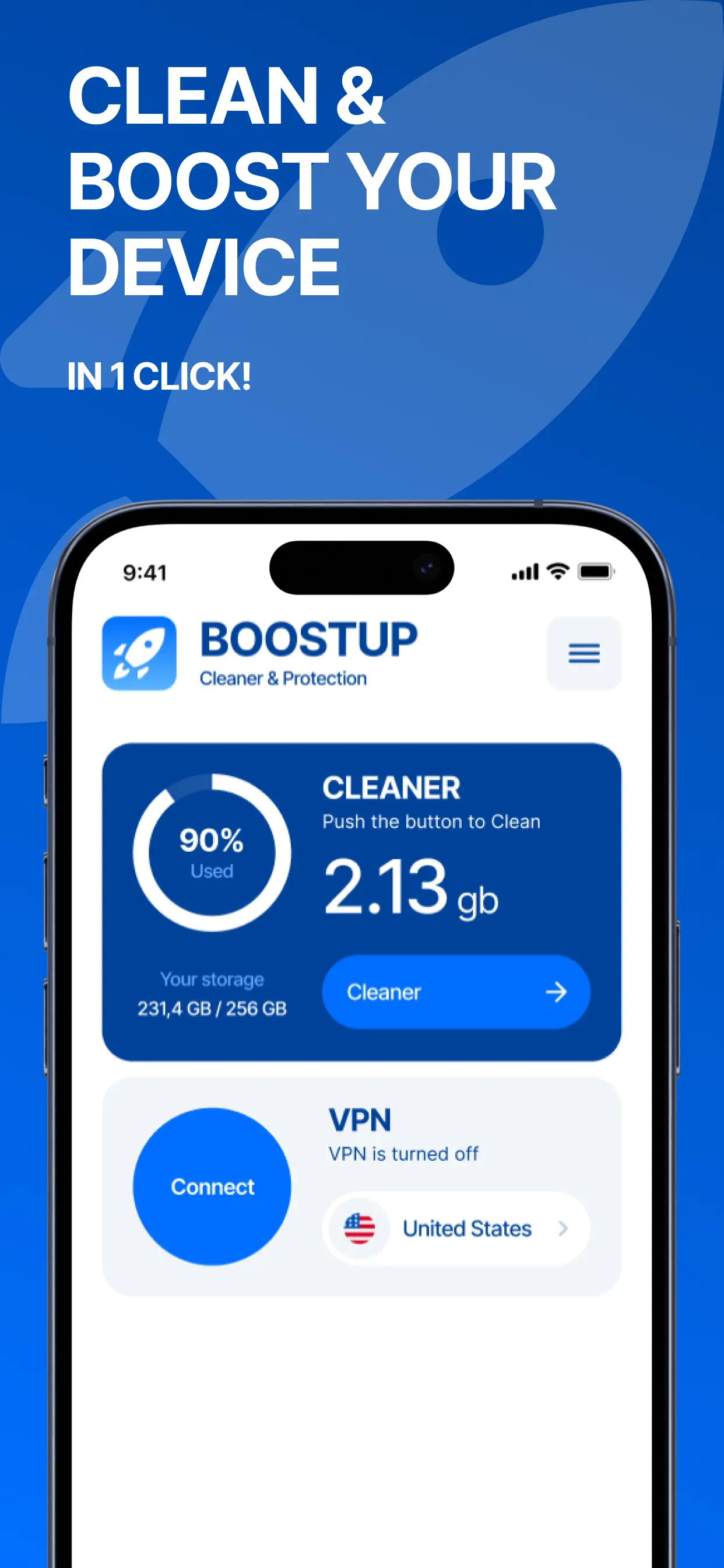BoostUp Cleaner & Protection App Store screenshot 1