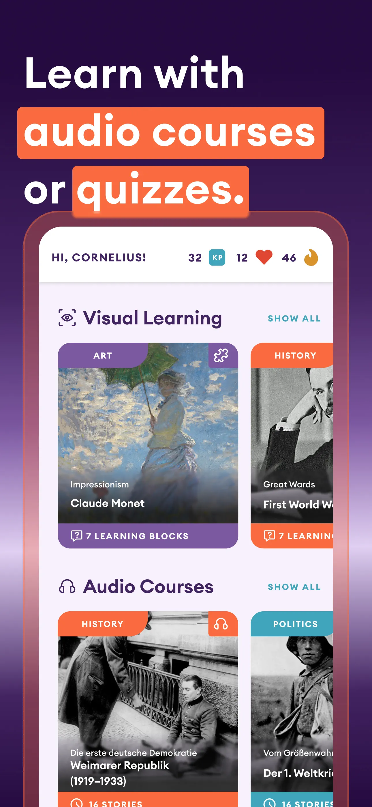 Yuno - General knowledge App Store screenshot 2