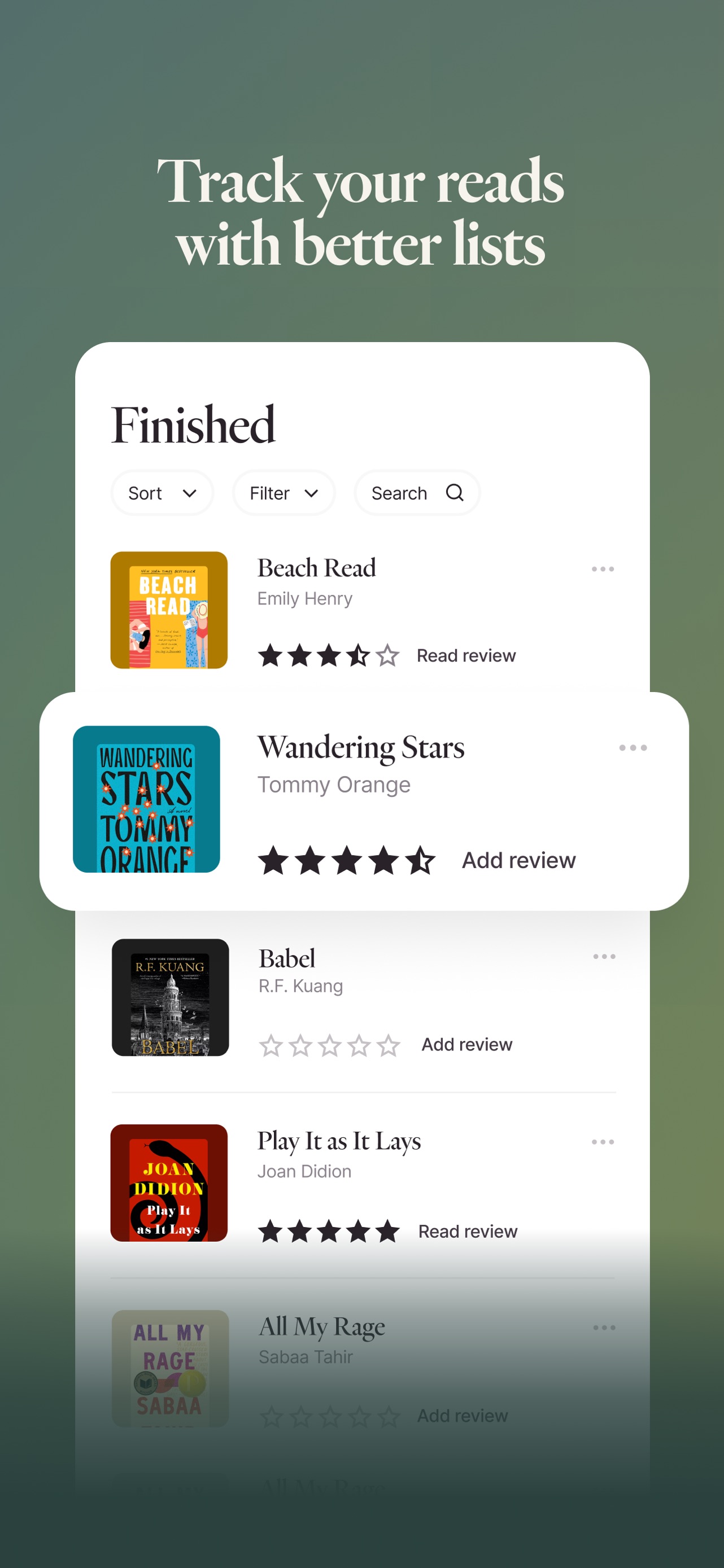 Fable: Track & Discuss Books App Store screenshot 1