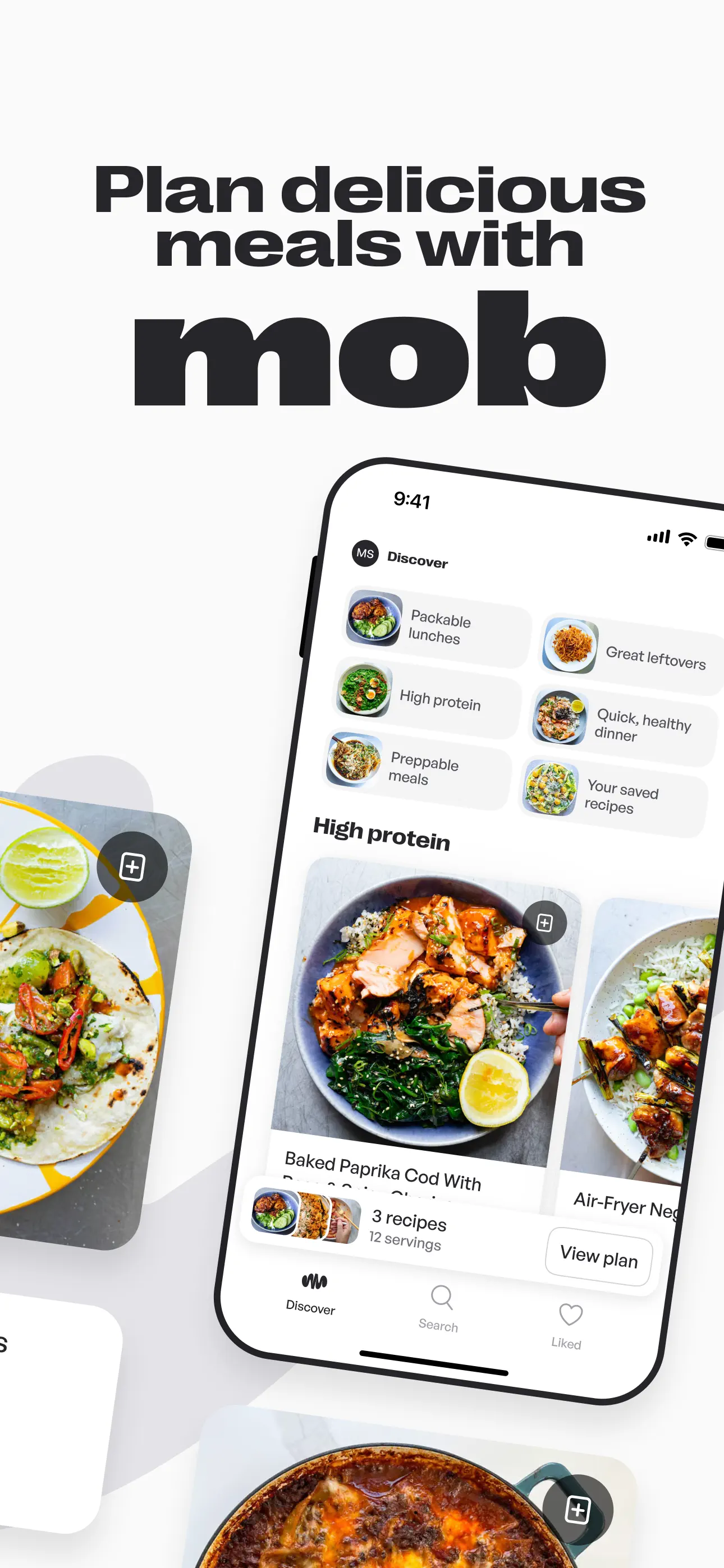 Mob: Meal Planner and Recipes App Store screenshot 1