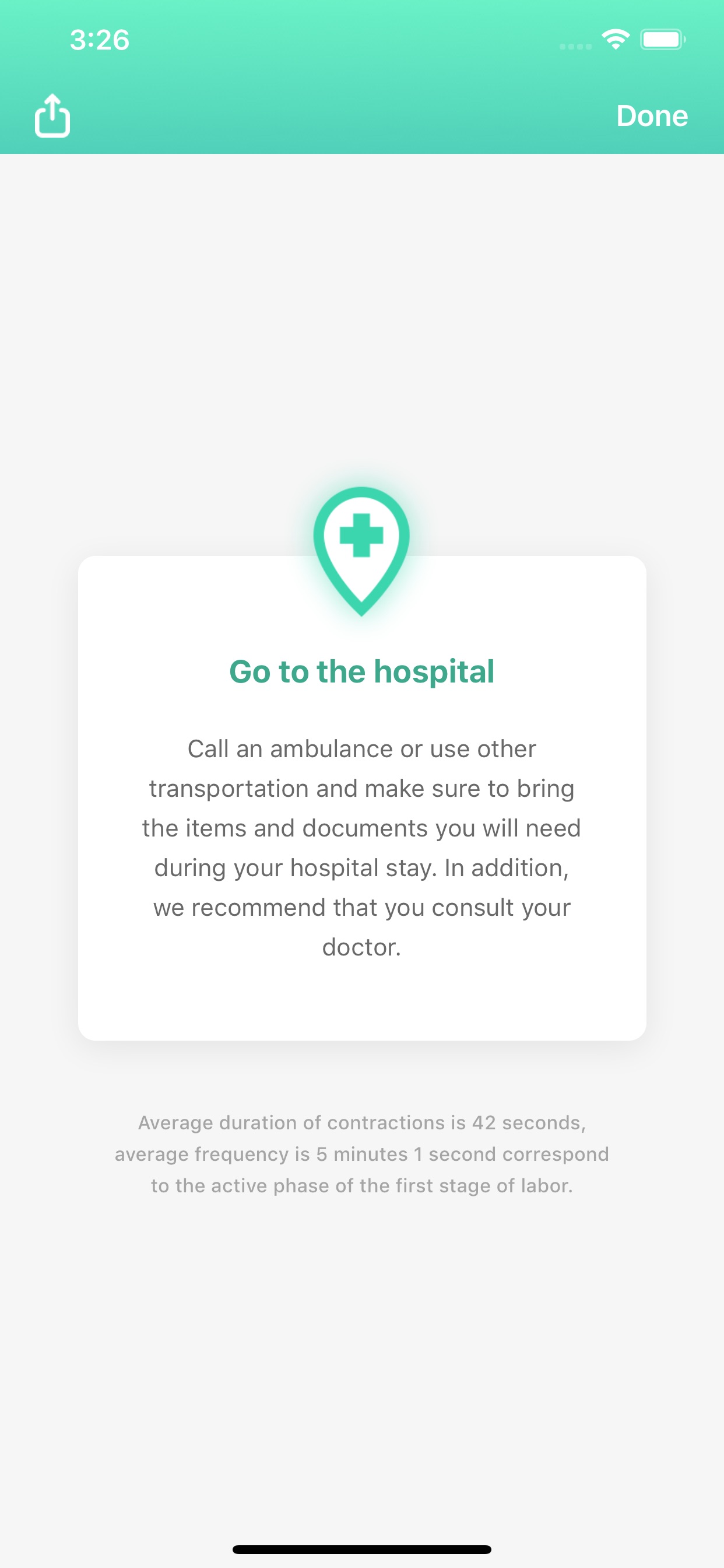 Contraction Timer & Counter 9m App Store screenshot 1