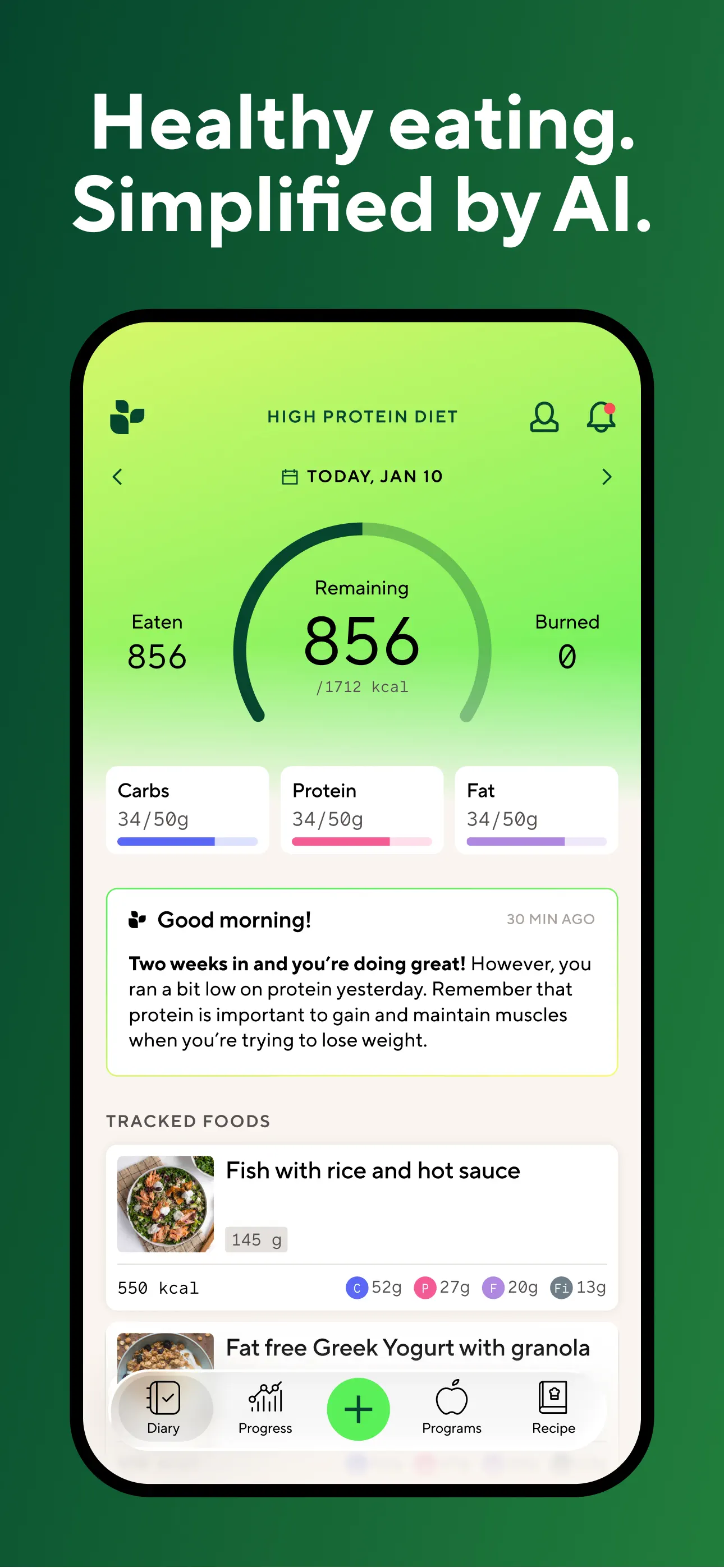 Lifesum: AI Calorie Counter App Store screenshot 1