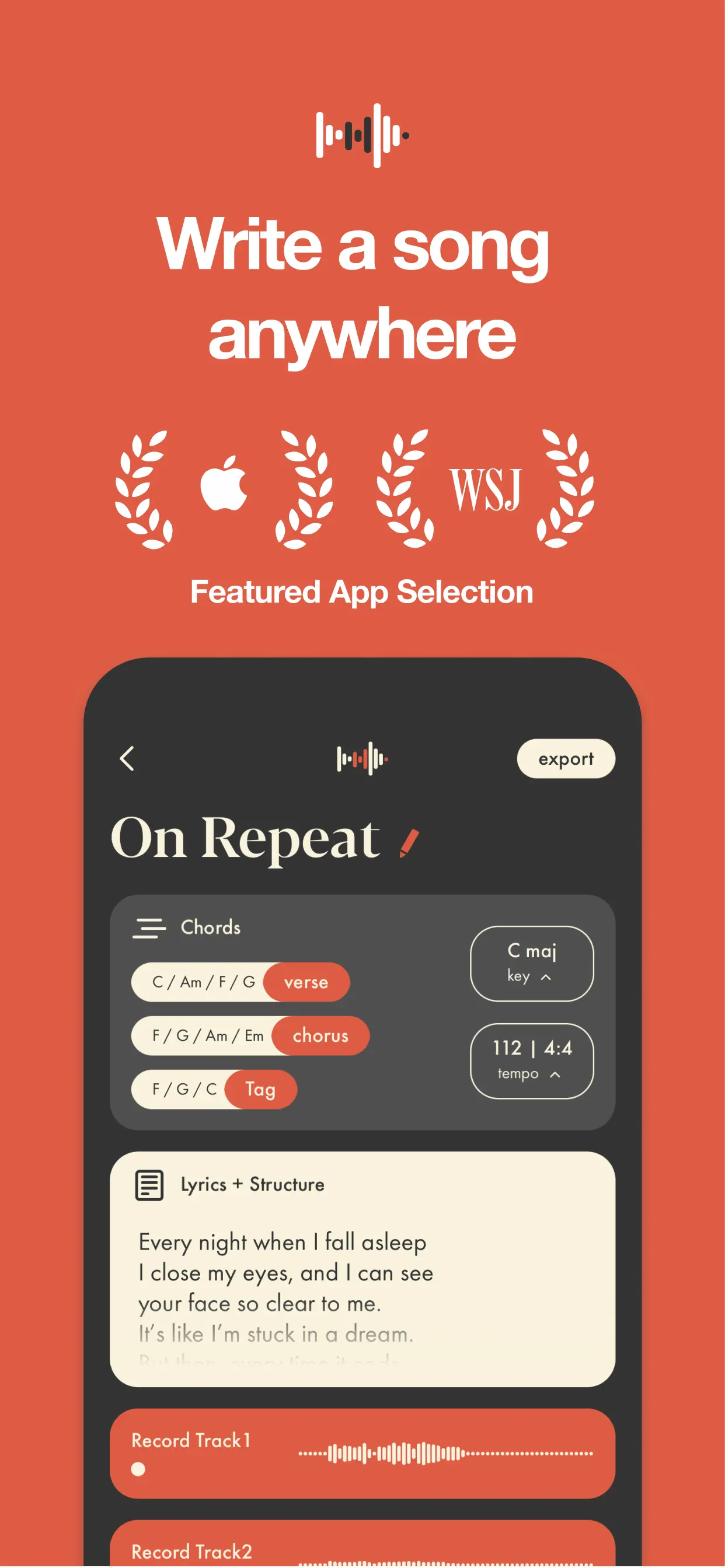 Demo: Songwriting Studio App Store screenshot 1