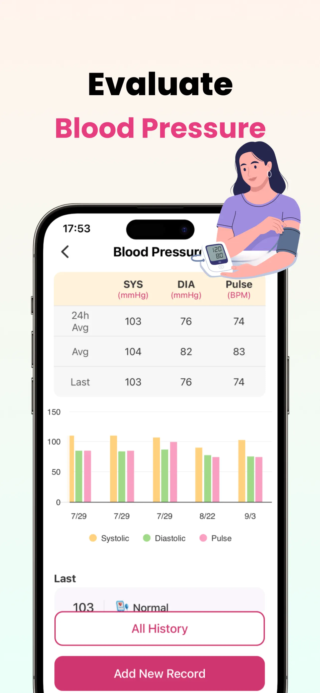 Blood Pressure-Monitor Tracker App Store screenshot 4