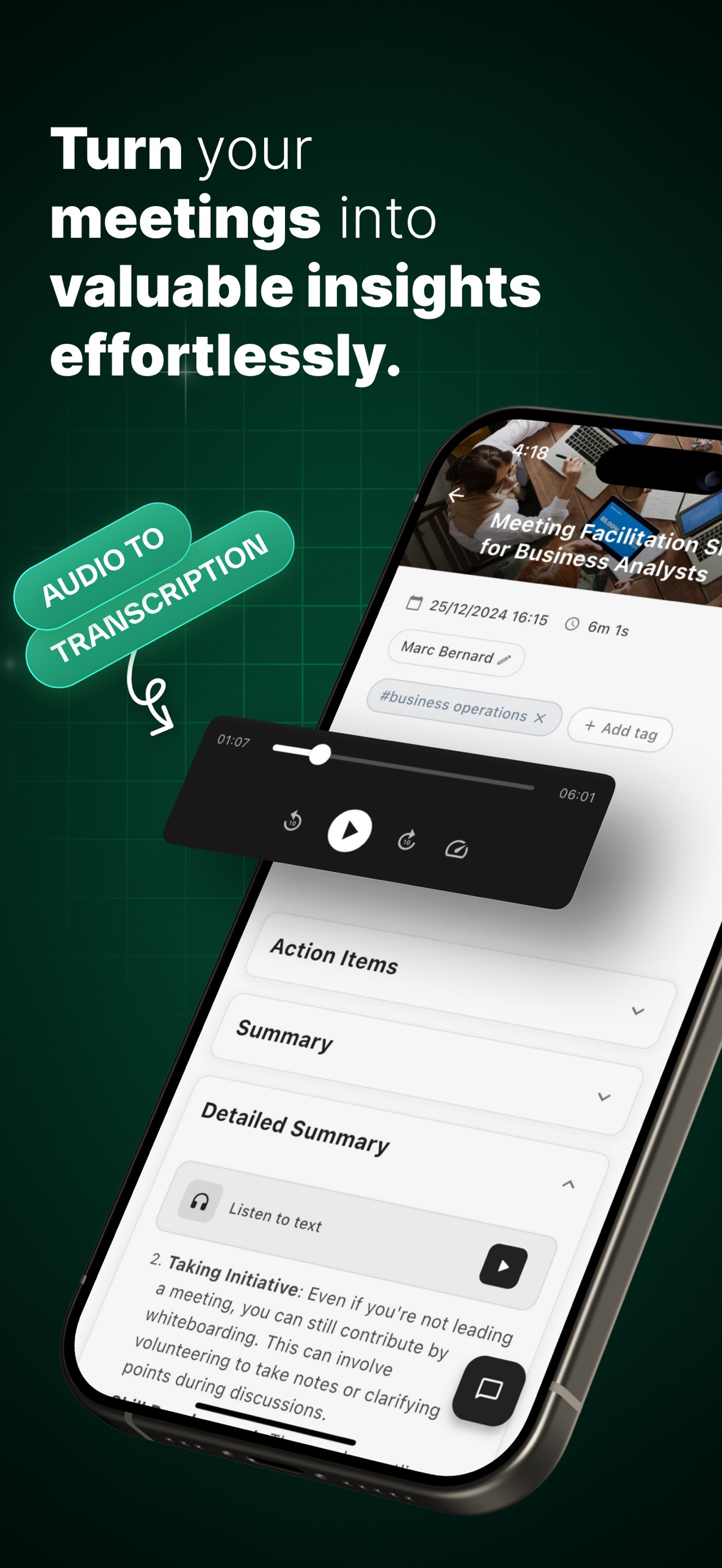 Anotar: Work Meeting Recorder App Store screenshot 3