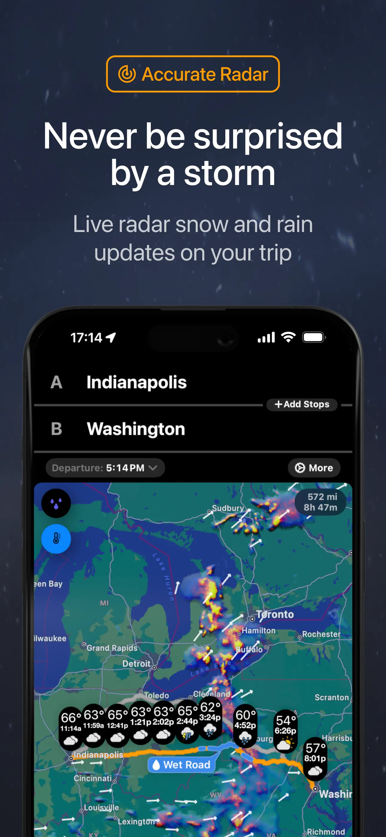 Weather on the Way App Store screenshot 4