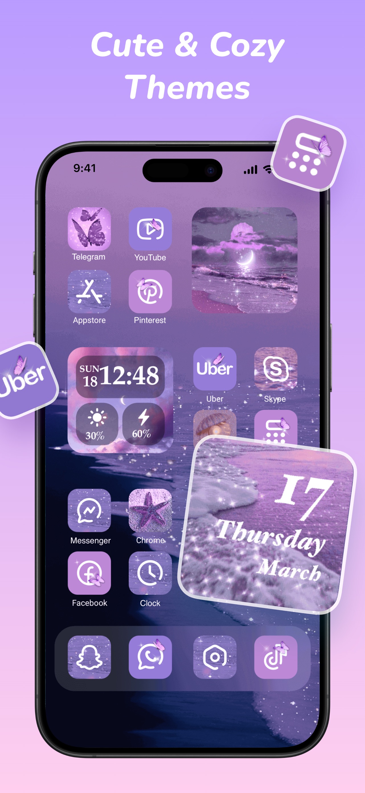 Cool Themes & Fonts: Cute Text App Store screenshot 1