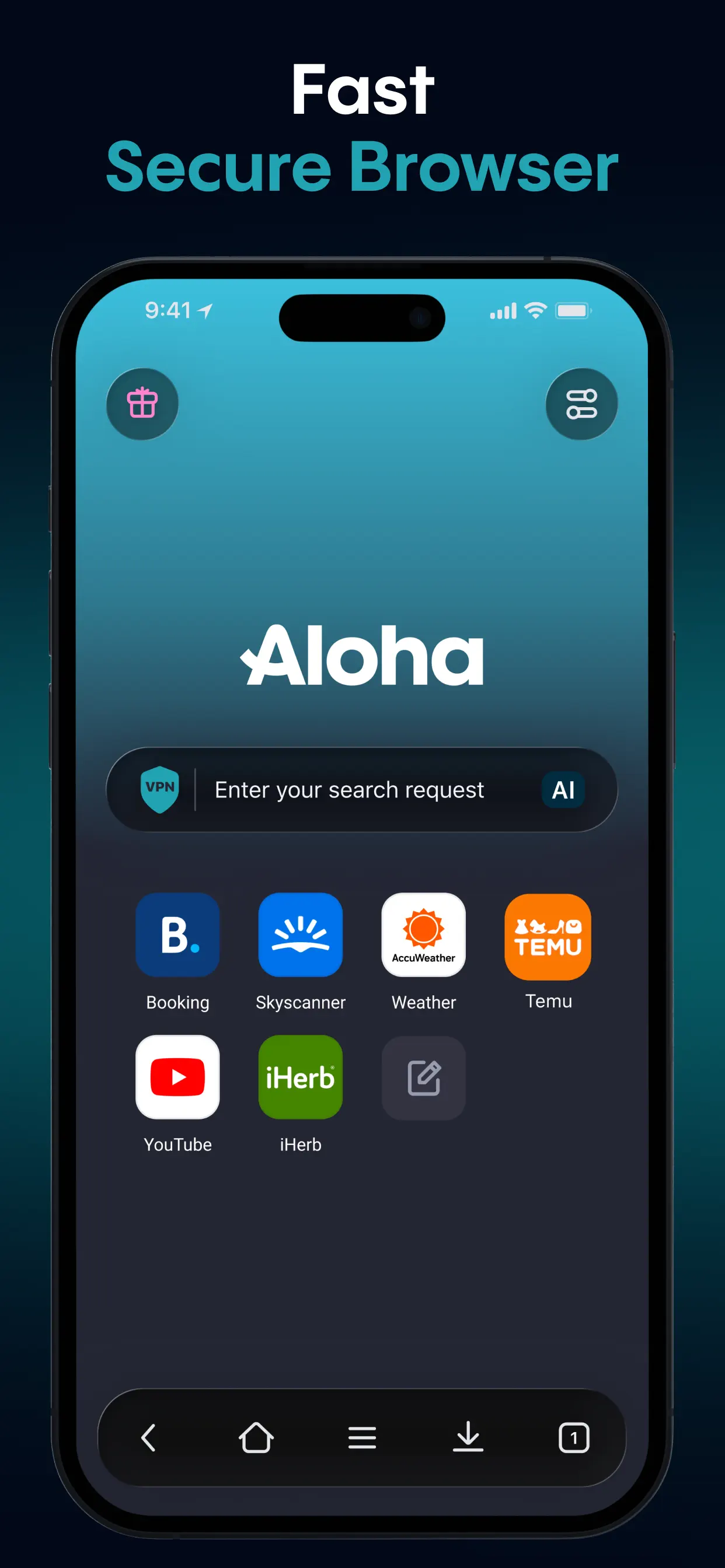 Aloha Browser – Private VPN App Store screenshot 1