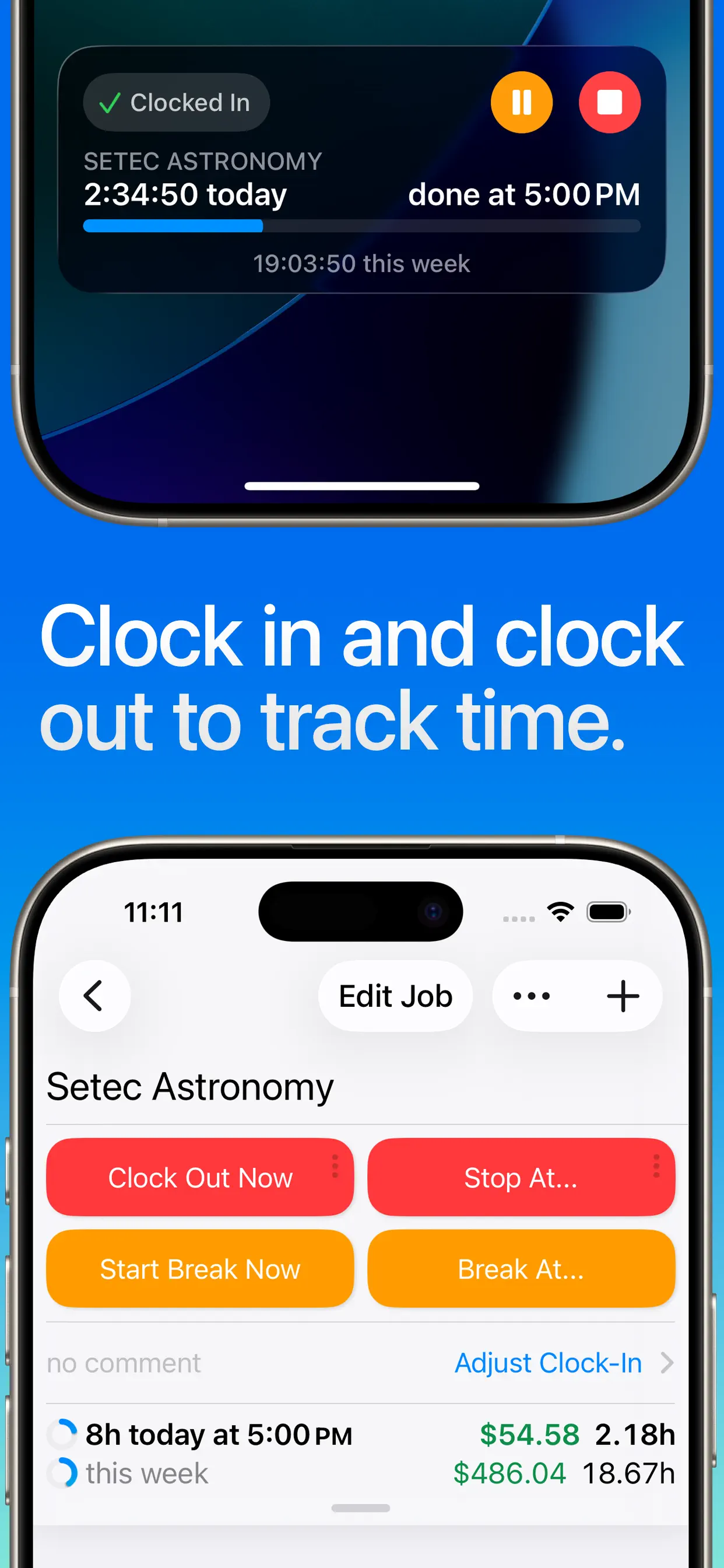 Hours Tracker: Time Tracking App Store screenshot 2