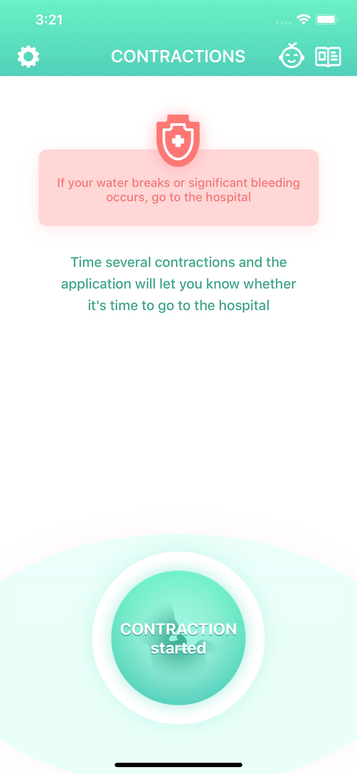 Contraction Timer & Counter 9m App Store screenshot 2