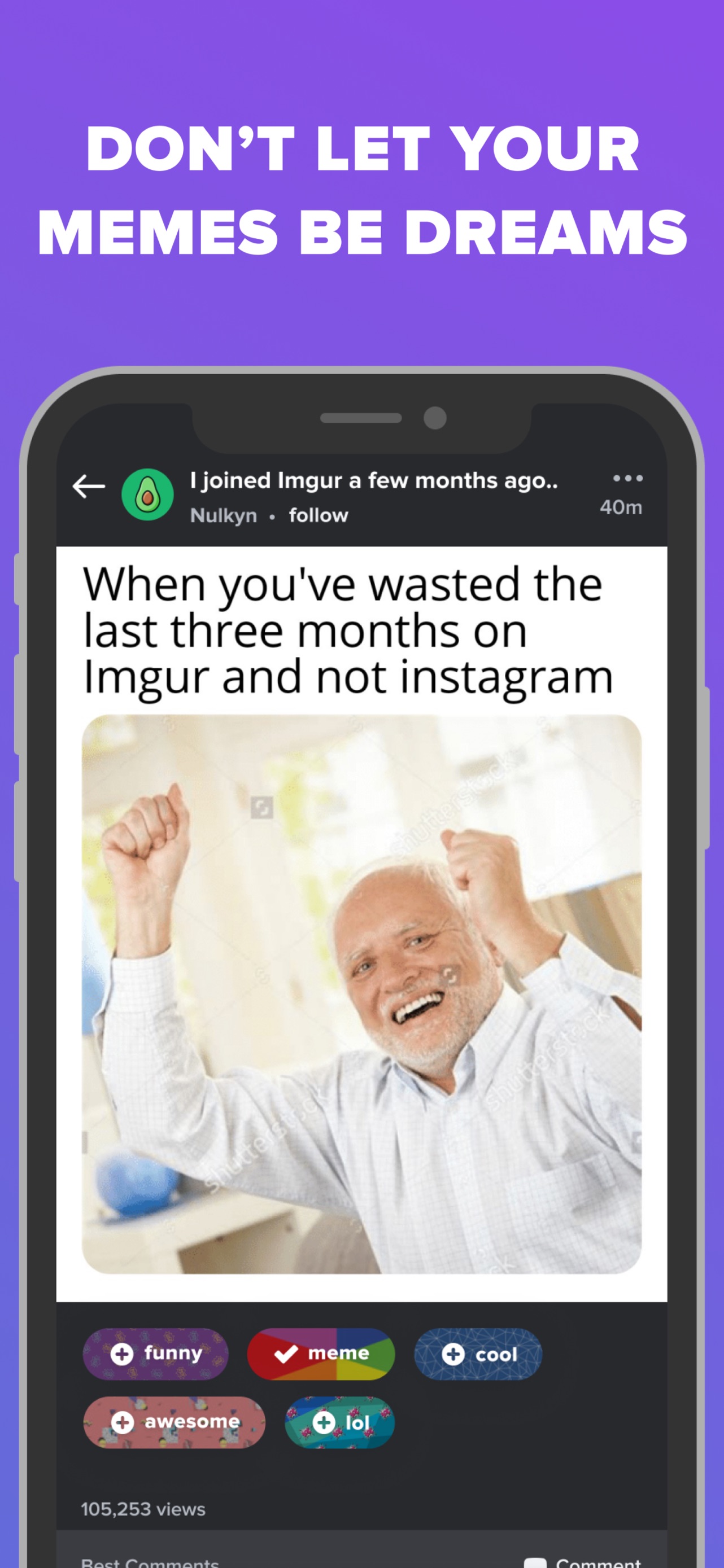 Imgur: Funny Memes & GIF Maker App Store screenshot 1