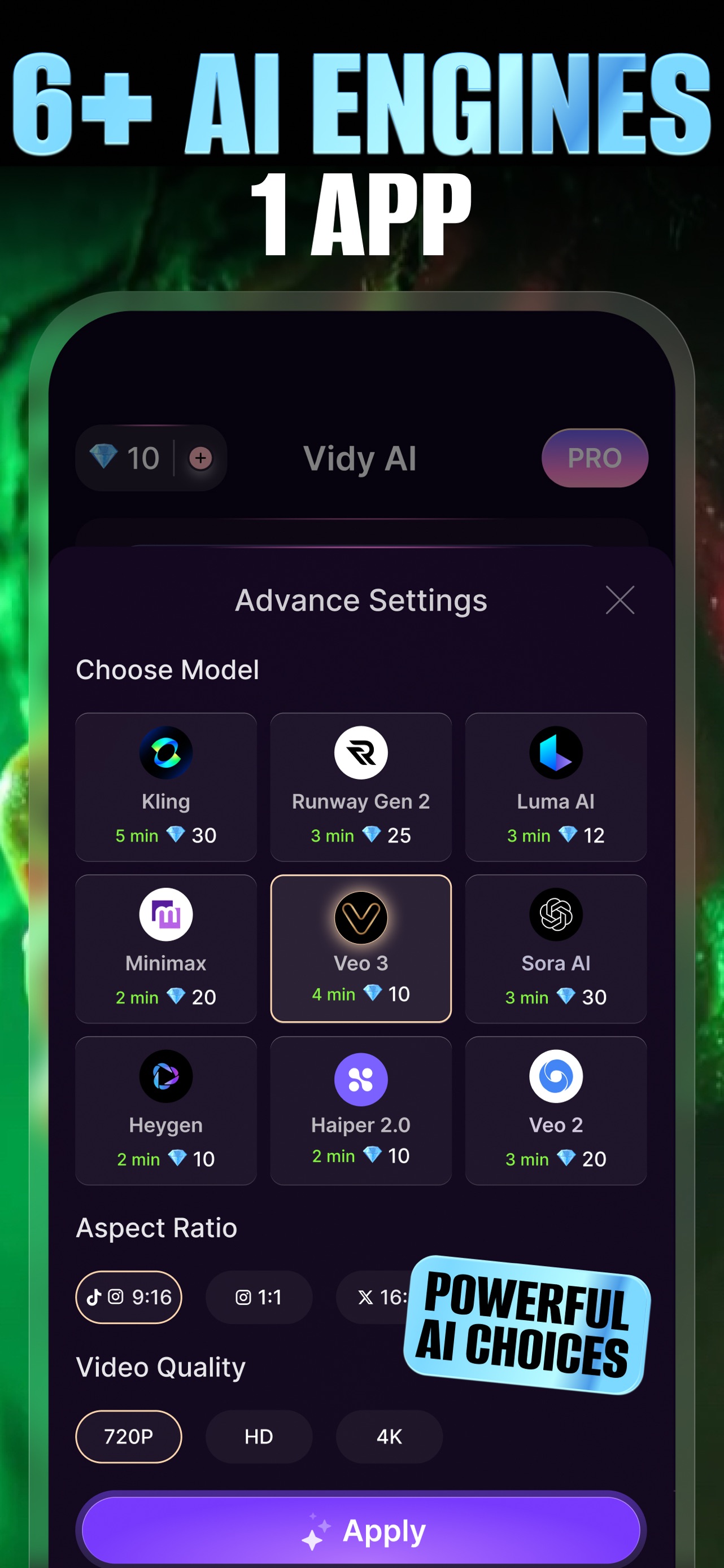 Vidy: AI Video Maker & Editor App Store screenshot 1