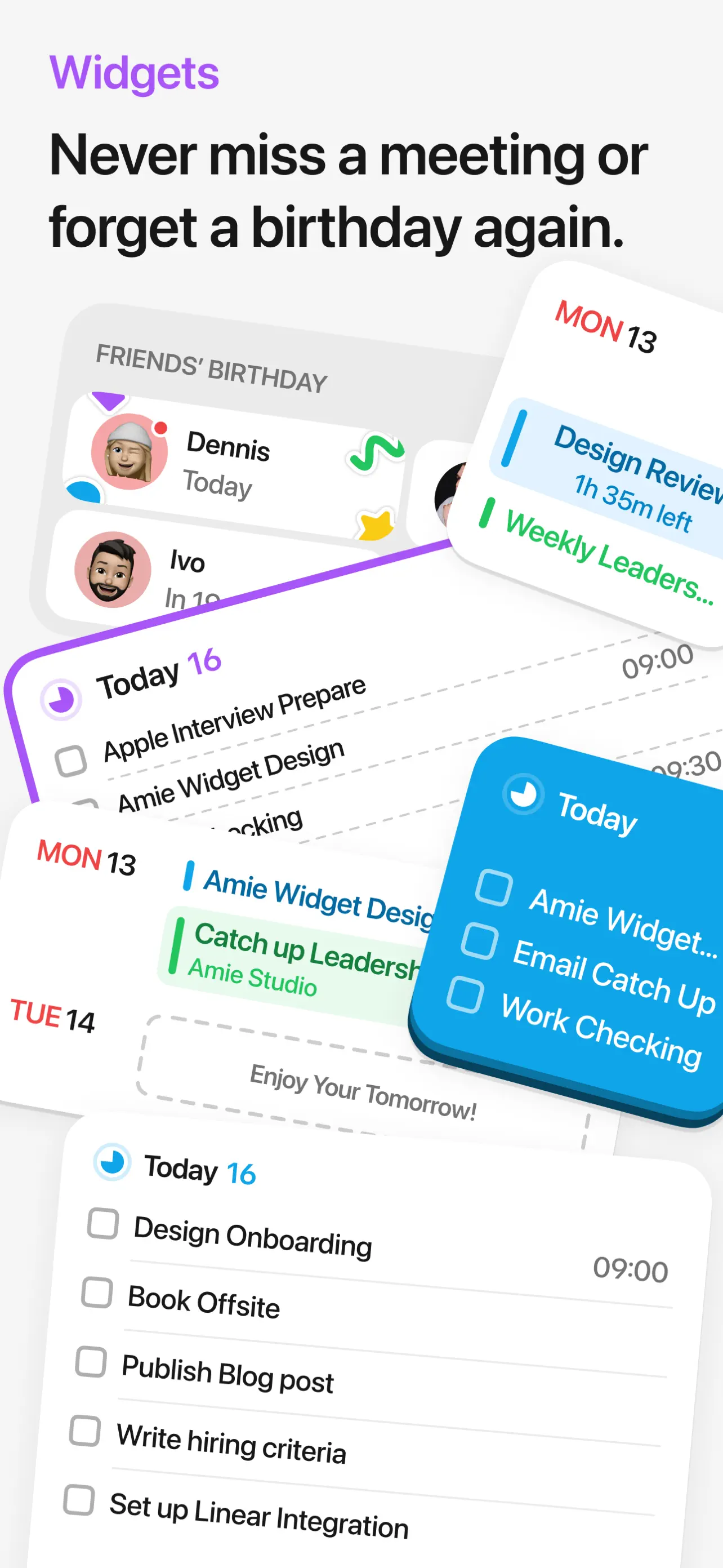 Amie - Todos, calendar App Store screenshot 2