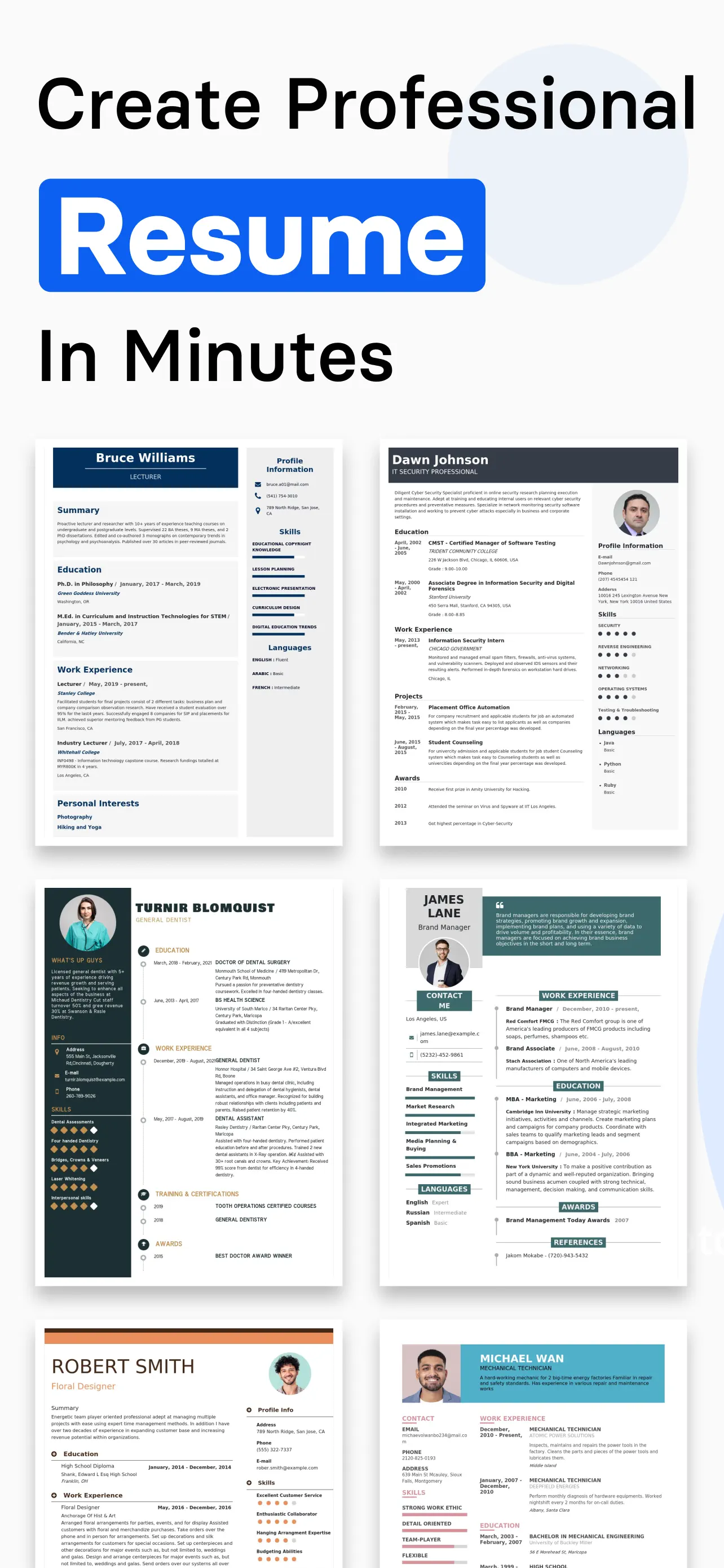 AI Resume Creator: CV Builder App Store screenshot 1