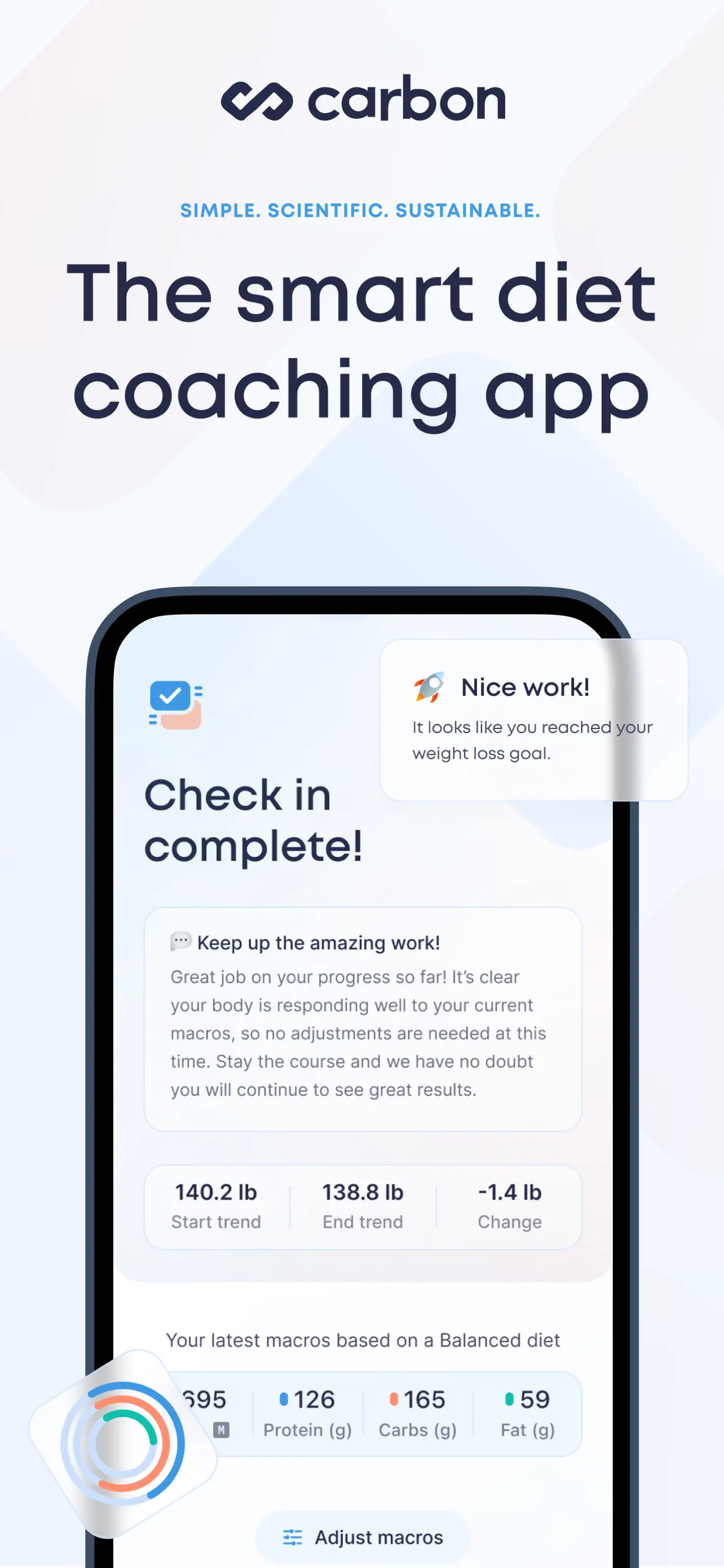 Carbon - Macro Coach & Tracker App Store screenshot 1