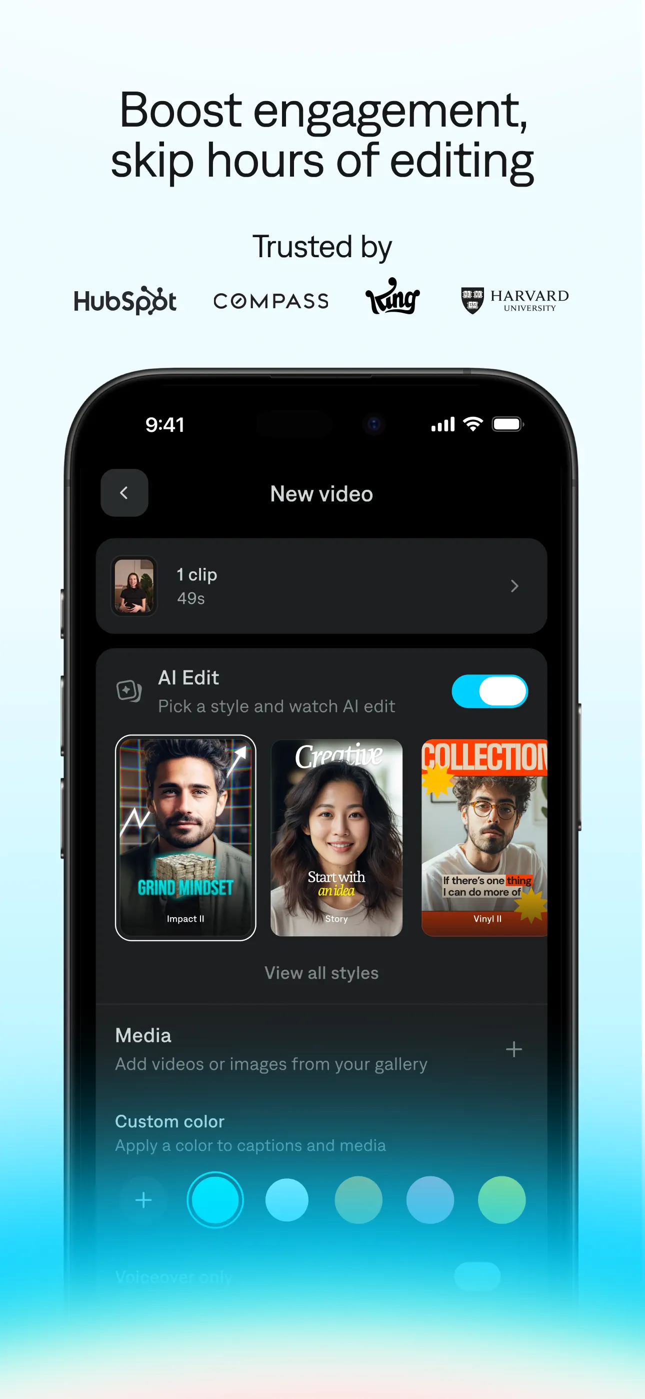 Captions: AI Edits Your Video App Store screenshot 2