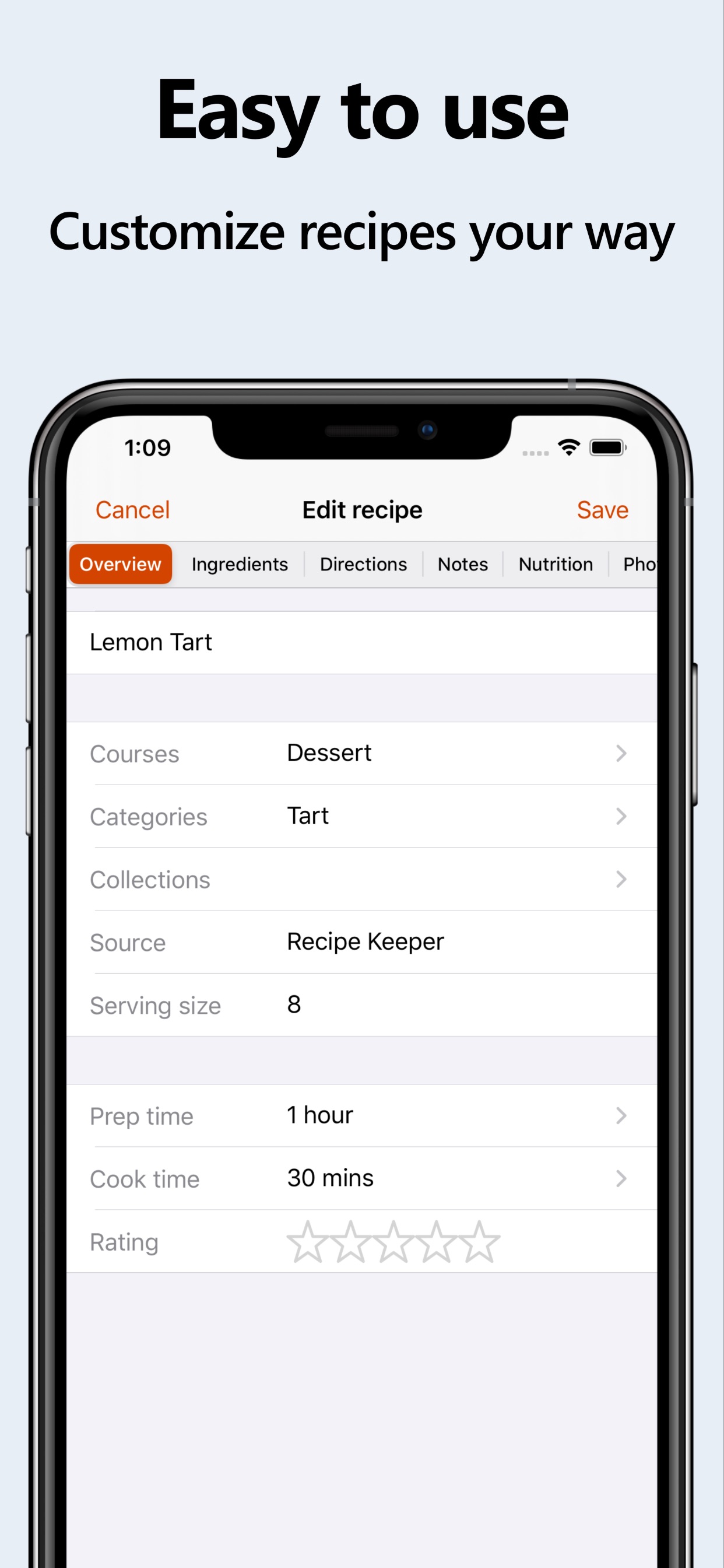 Recipe Keeper App Store screenshot 3