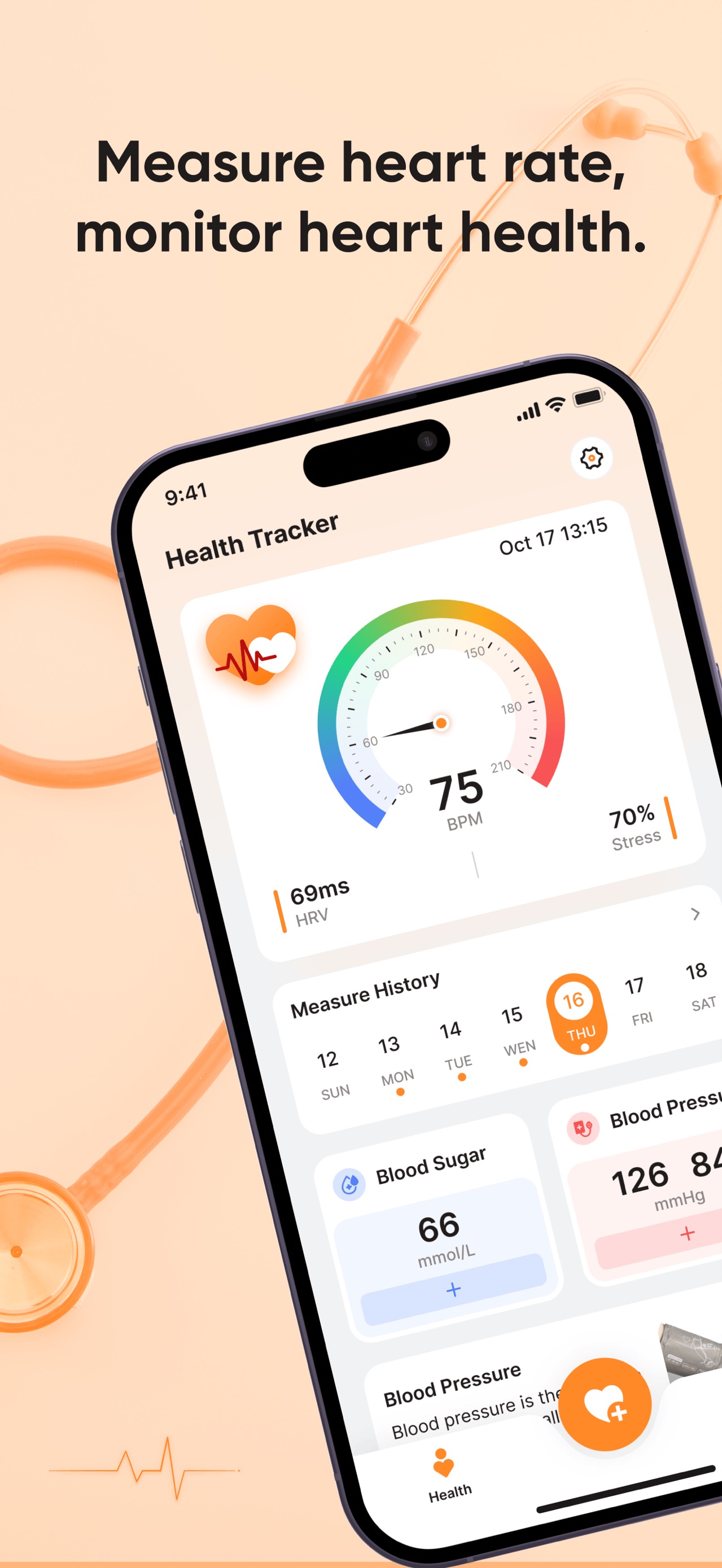 HealthGuard:Heart&Blood Sugar App Store screenshot 3