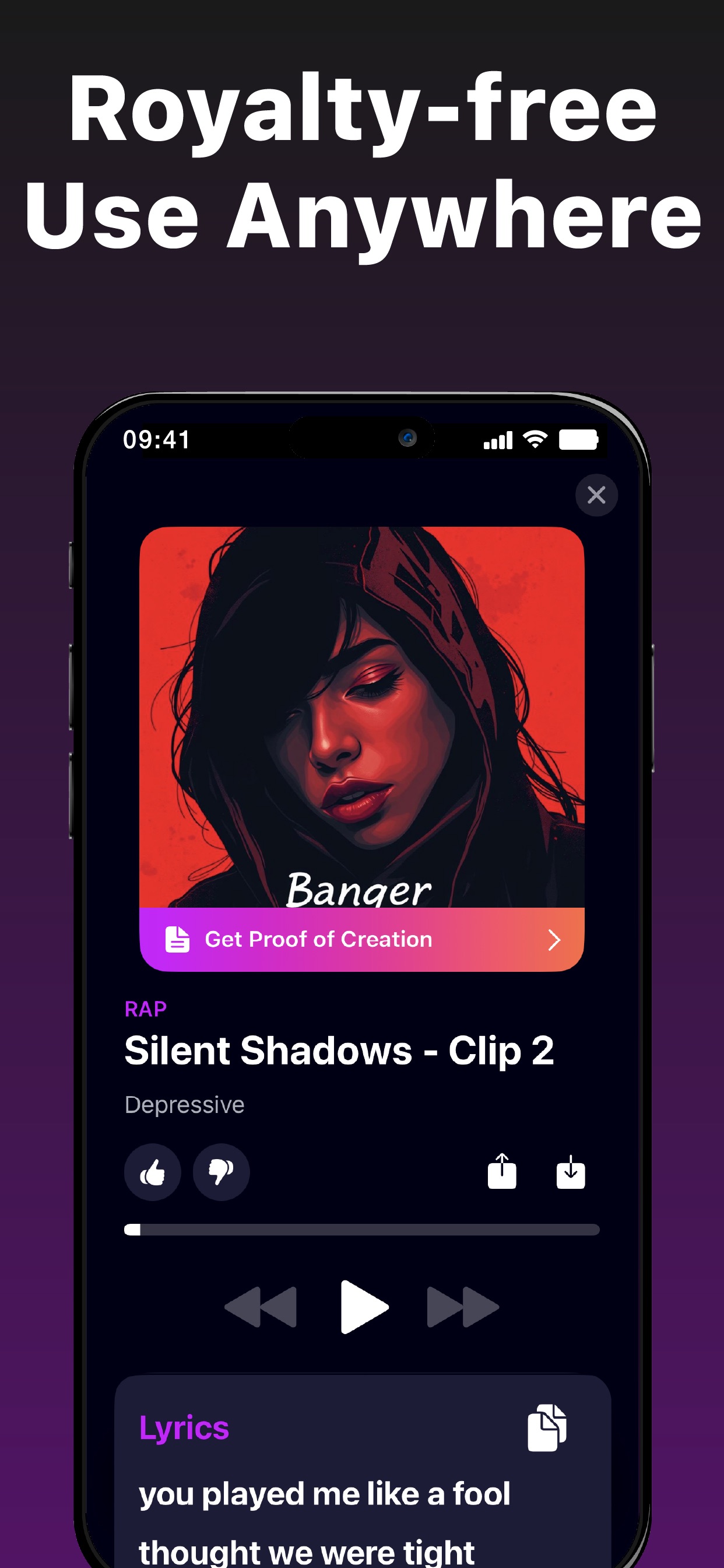 Banger: AI Music Generator App Store screenshot 2