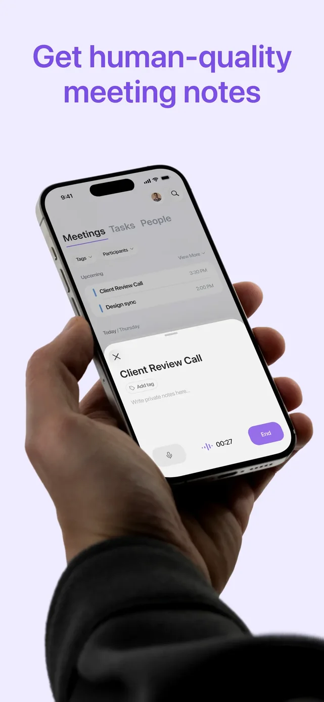 AI Meeting Note Taker - Jamie App Store screenshot 1