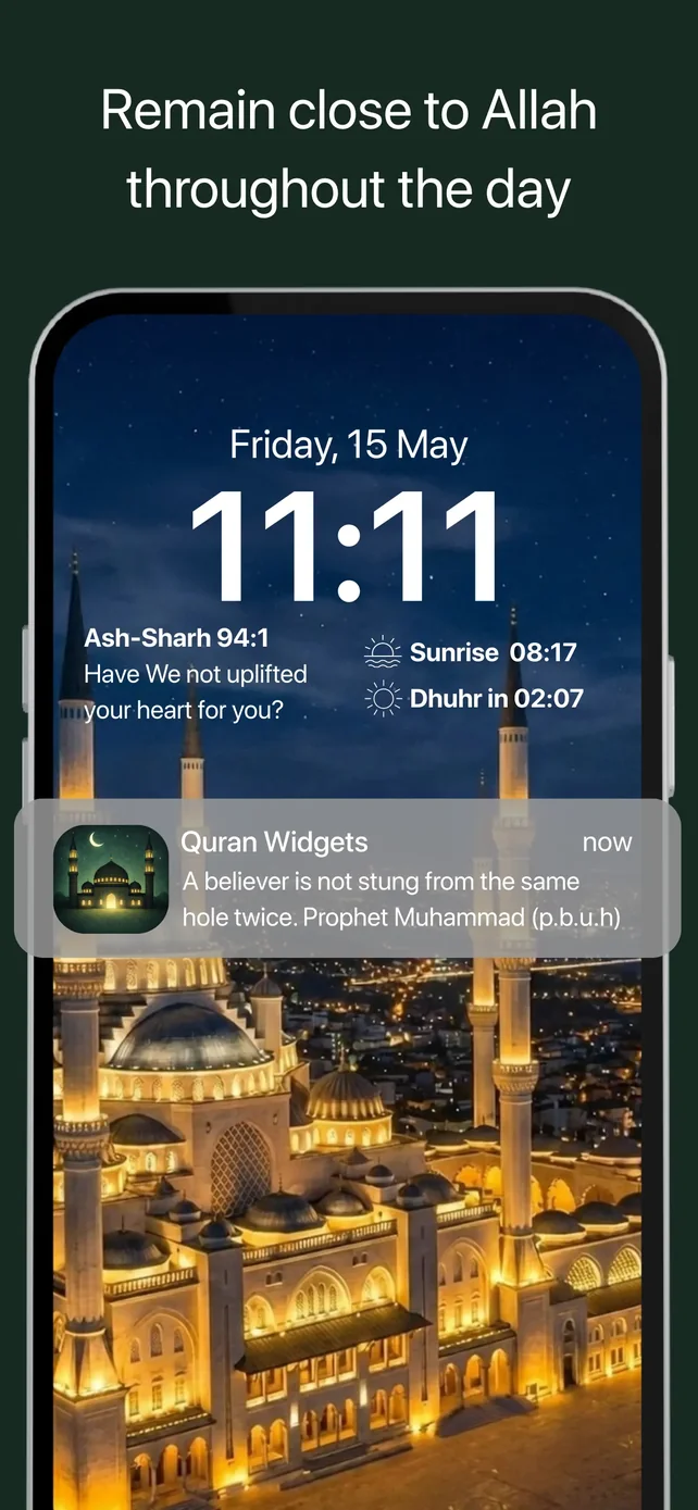 Quran Widgets: Verses & Duas App Store screenshot 1