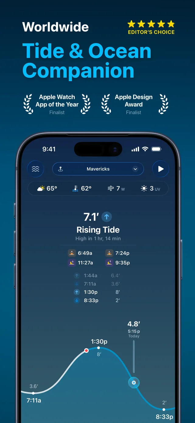 Tide Guide: Charts & Tables App Store screenshot 1