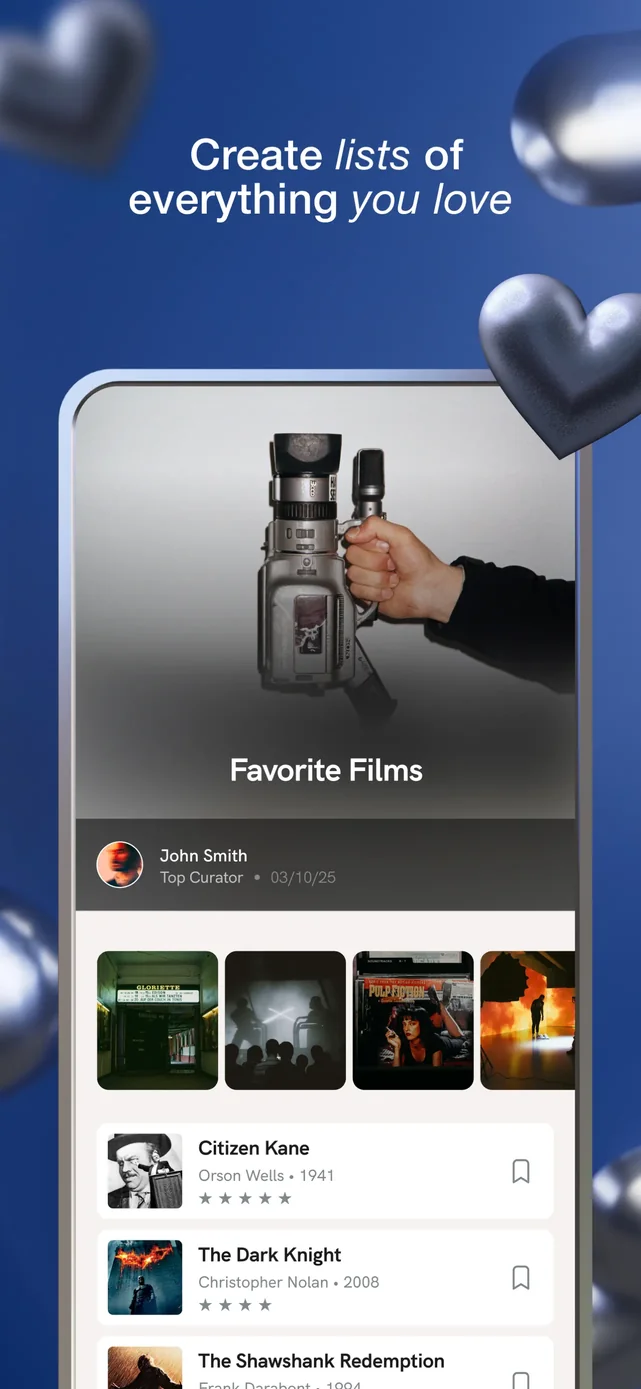Hypelist: Create & Share Lists App Store screenshot 1