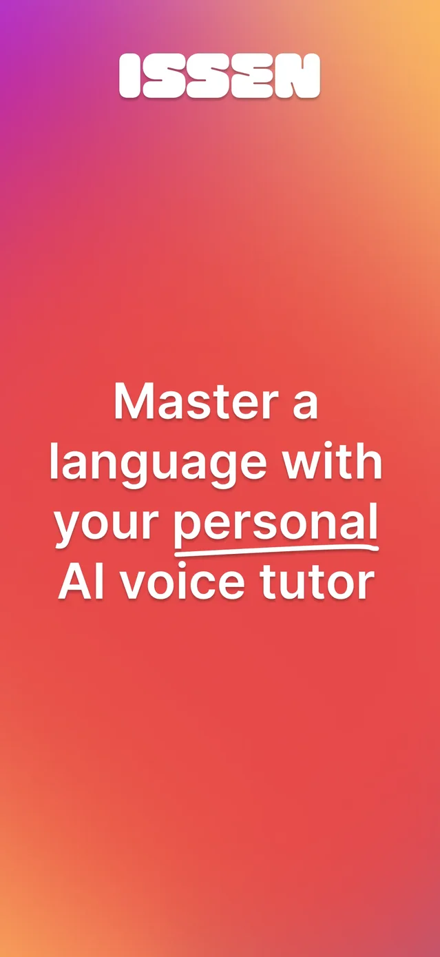 ISSEN - Voice Tutor App Store screenshot 1