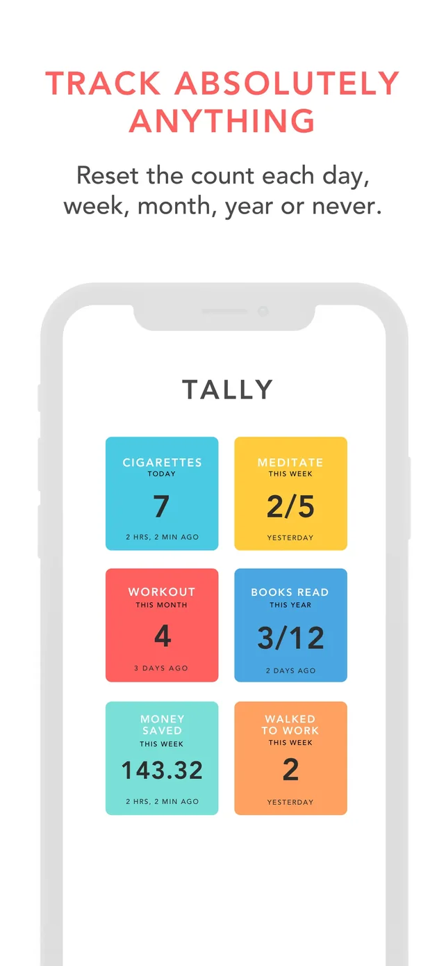 Tally: The Anything Tracker App Store screenshot 2