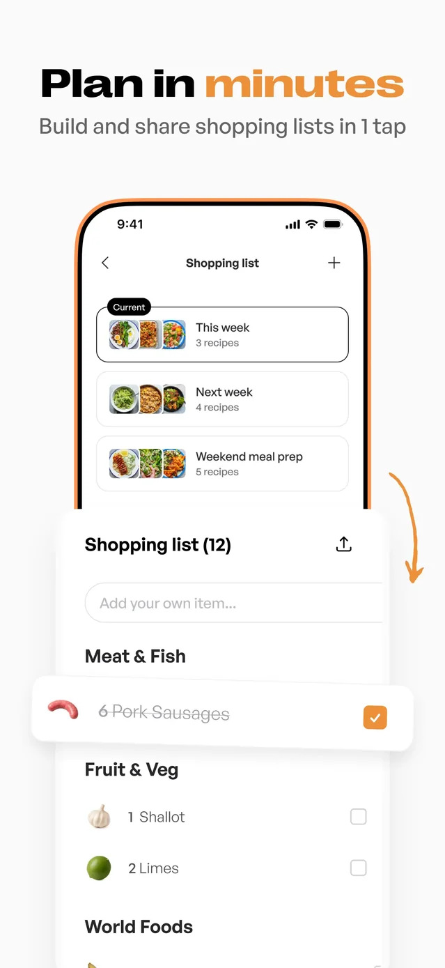 Mob: Meal Planner and Recipes App Store screenshot 3