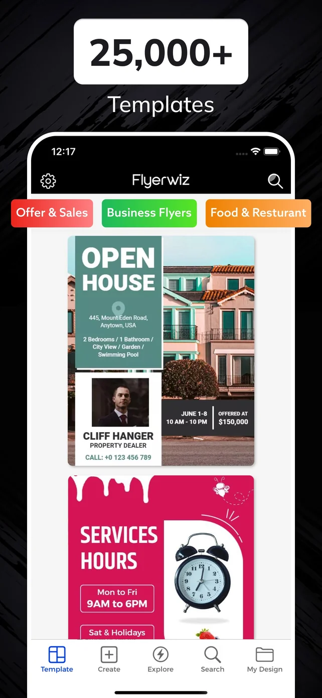 Flyer Maker + Poster Maker App Store screenshot 4