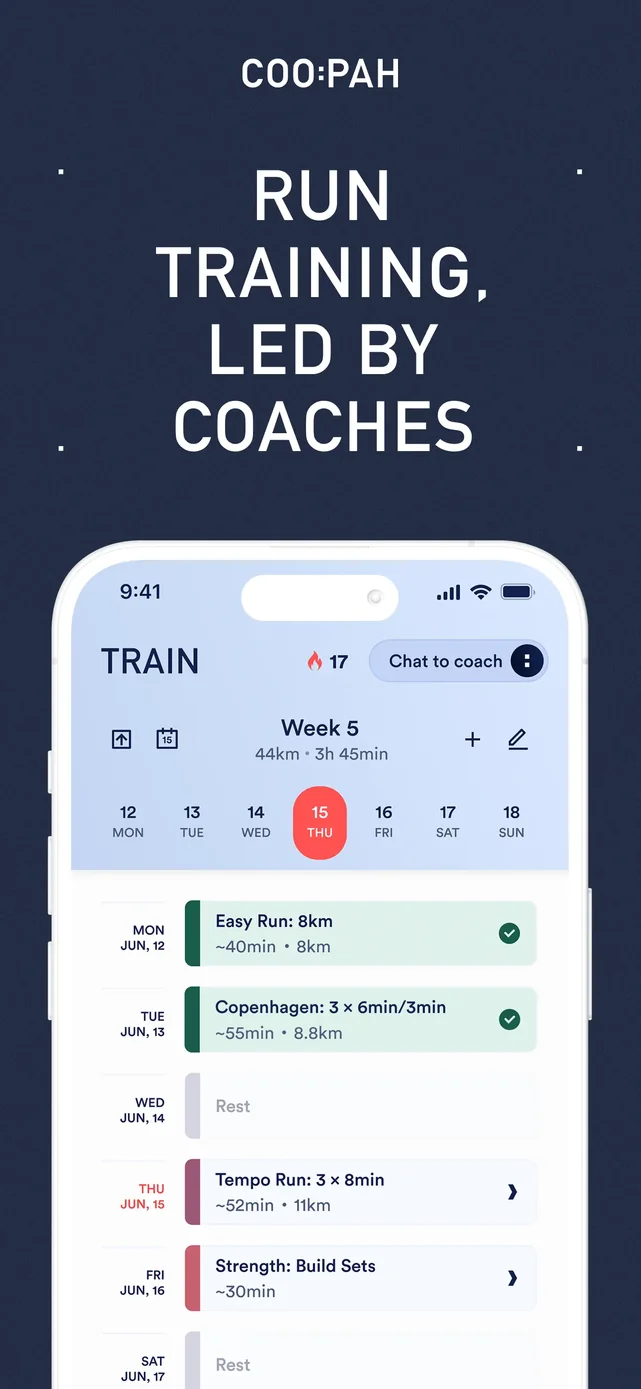 Coopah: The Run Coaching App App Store screenshot 1