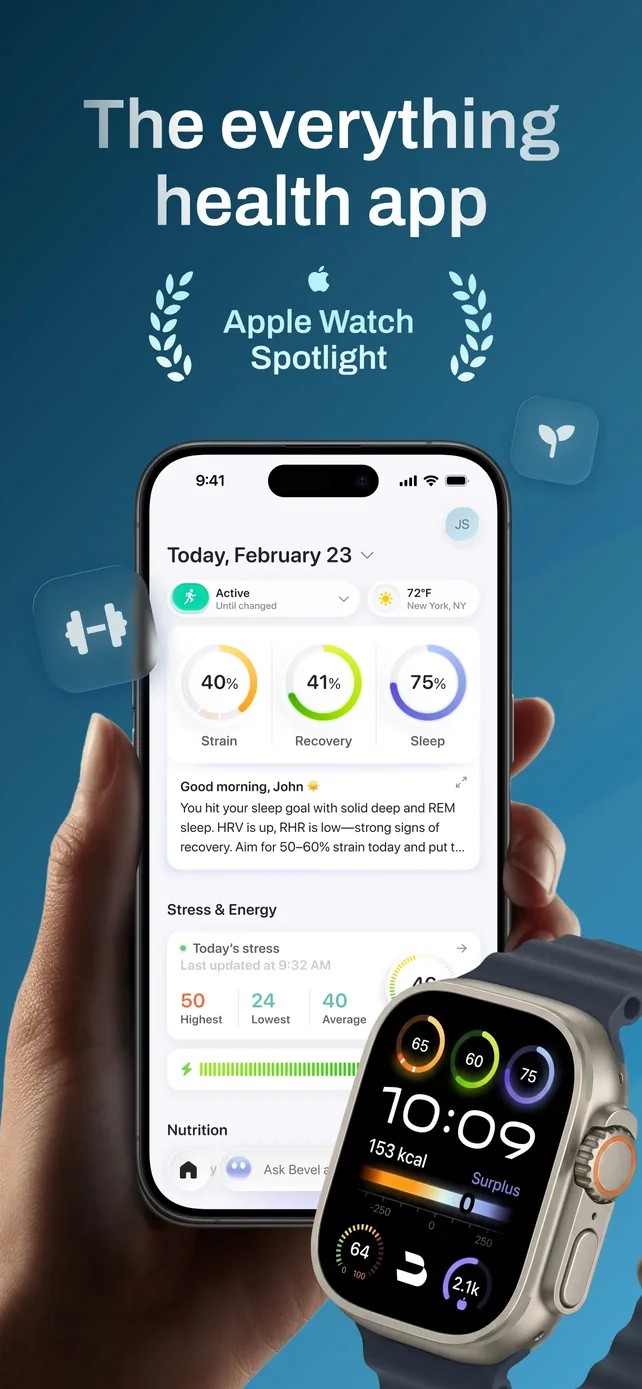 Bevel: AI Health Coach App Store screenshot 1