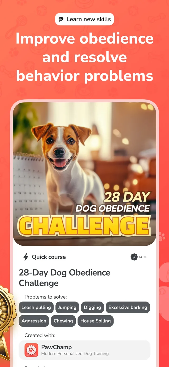 PawChamp - Dog Training & Care App Store screenshot 2