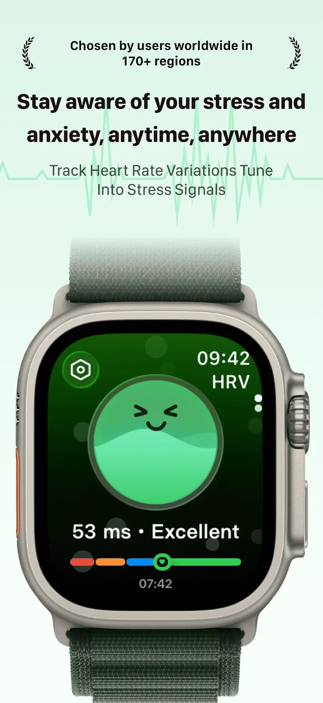 RelaxWatch: Stress&HRV Tracker App Store screenshot 1