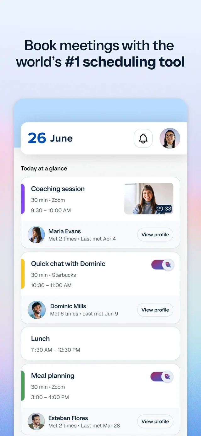 Calendly Mobile App Store screenshot 1
