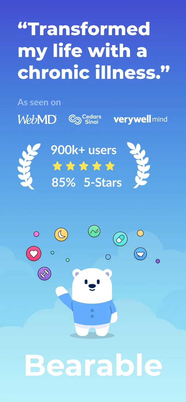Bearable - Symptom Tracker App Store screenshot 1