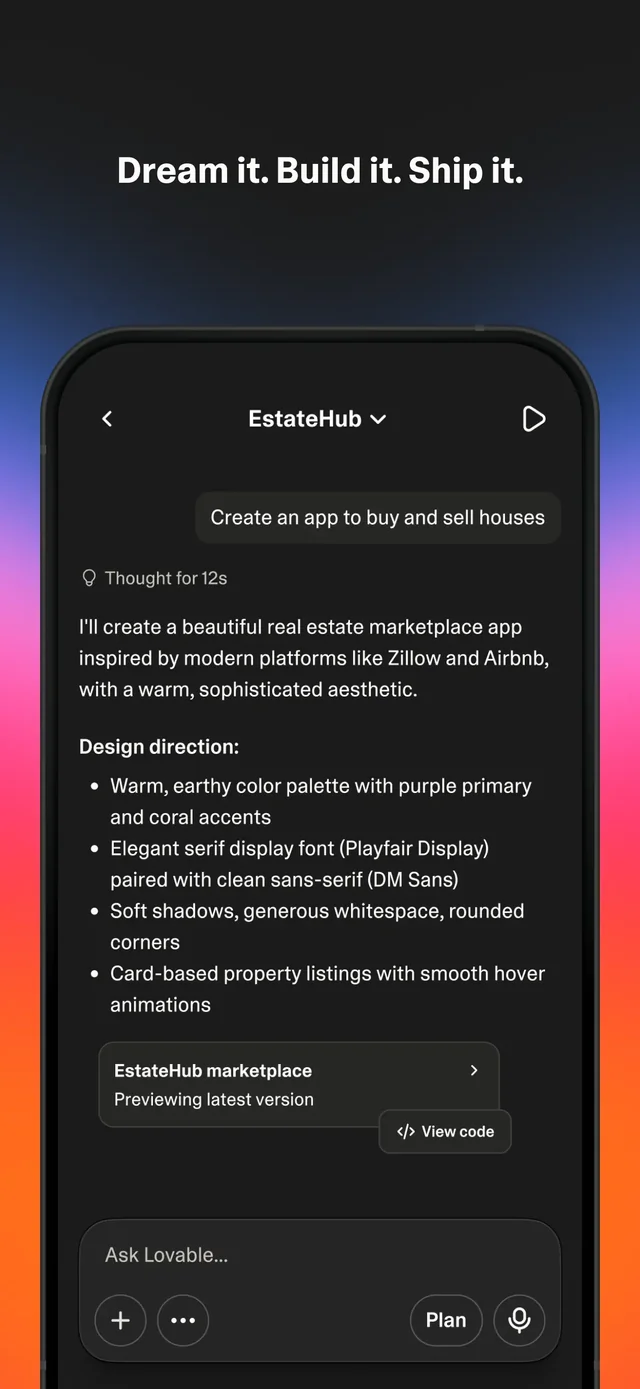 Lovable: Build Apps With AI App Store screenshot 2
