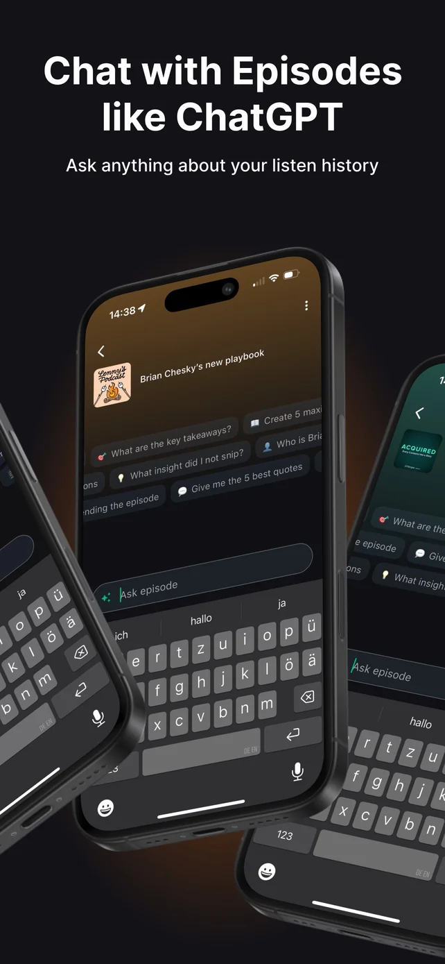 Snipd | AI Podcast Player App Store screenshot 3