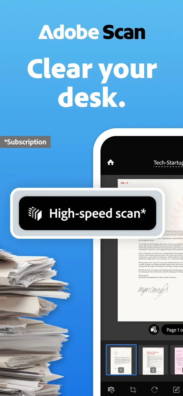 Adobe Scan: PDF & OCR Scanner App Store screenshot 1