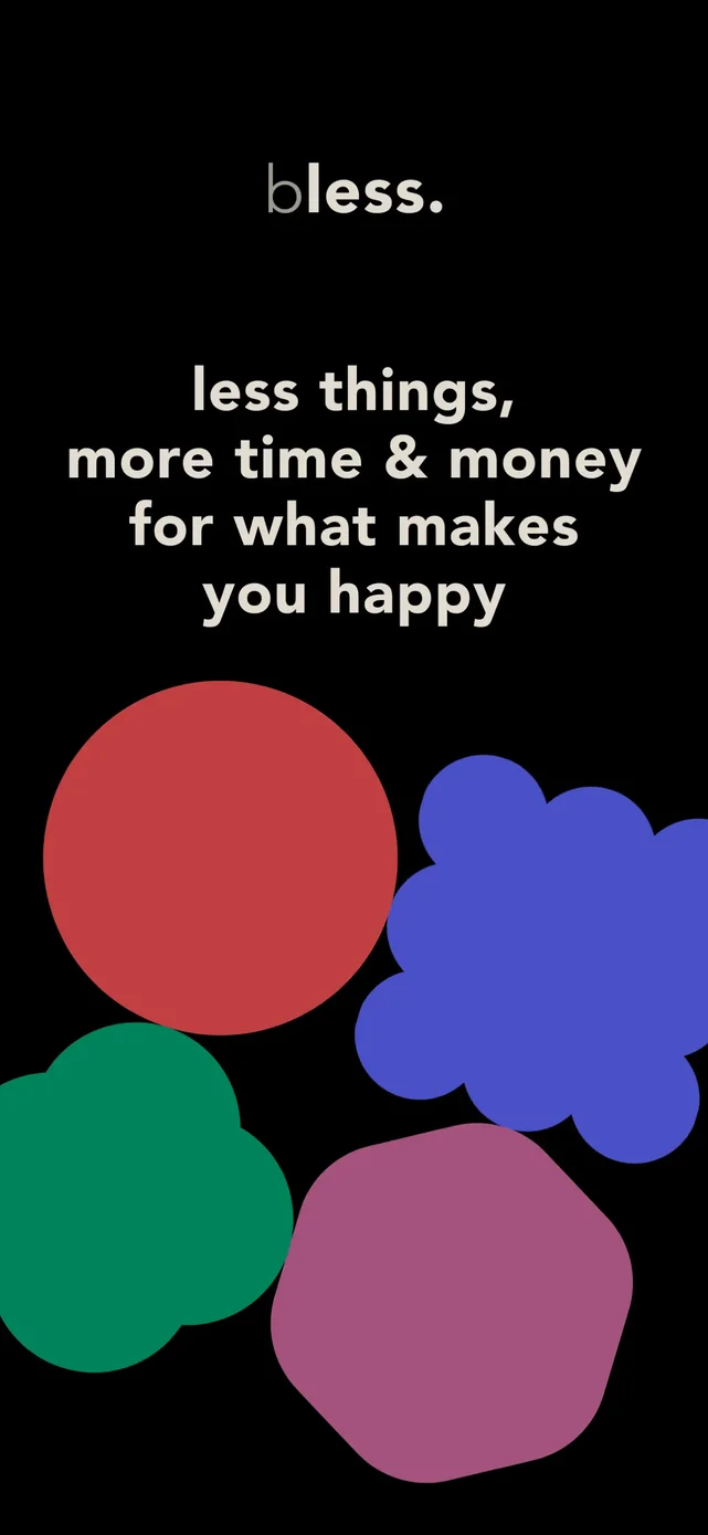 bless. minimal shopping habits App Store screenshot 1